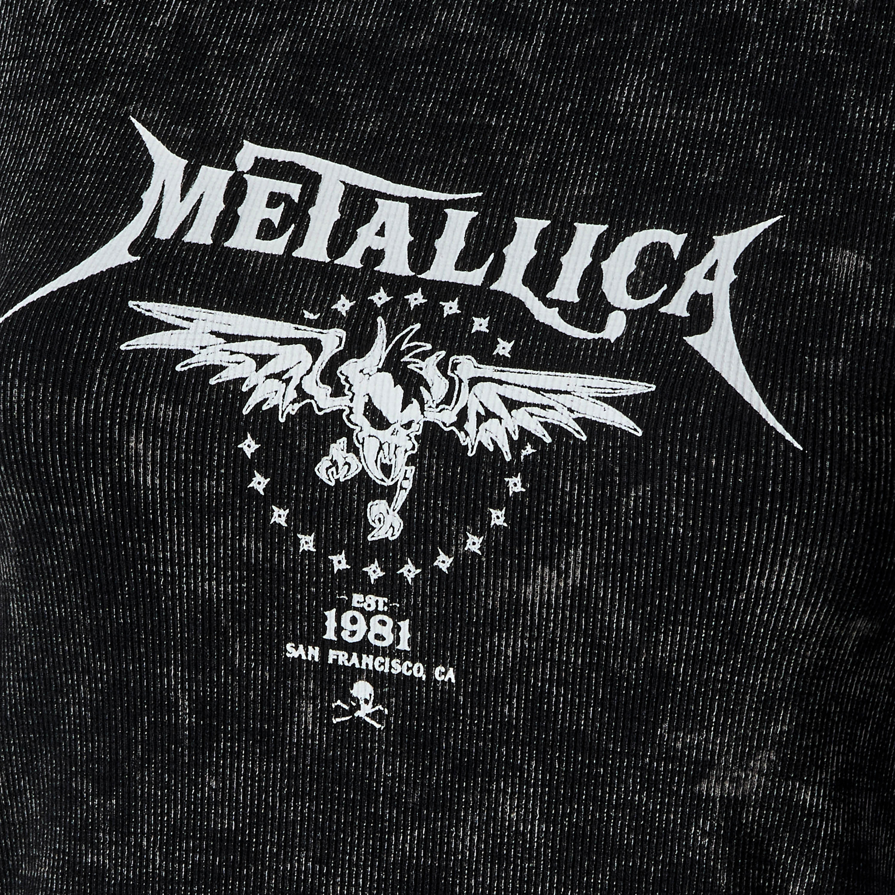 Cotton T-shirt with Metallica Print-women-clothing-tshirts-image-2