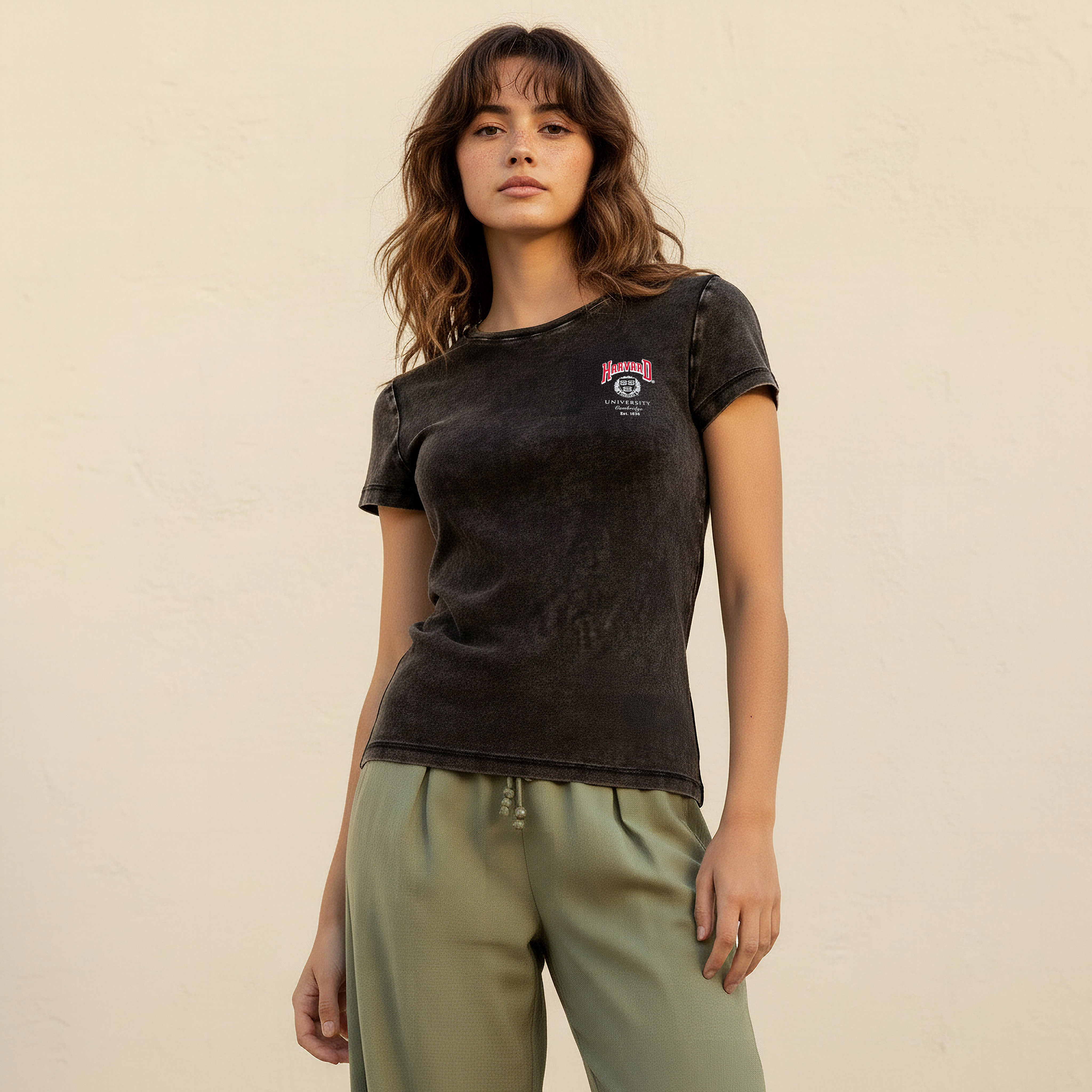 T-shirt with Harvard University Print-women-clothing-tshirts-image-1