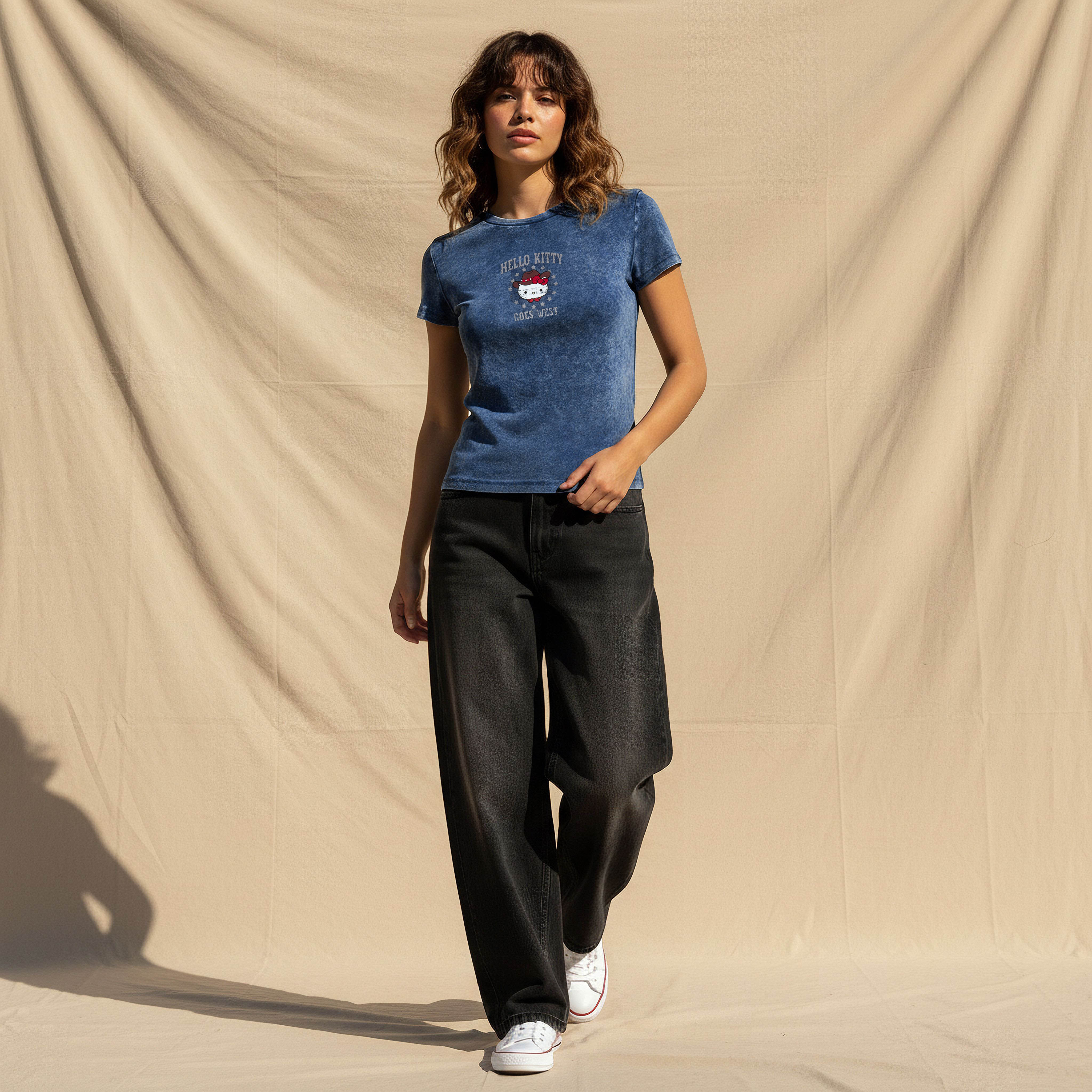 Slim Fit T-shirt with Hello Kitty Print-women-clothing-tshirts-image-3