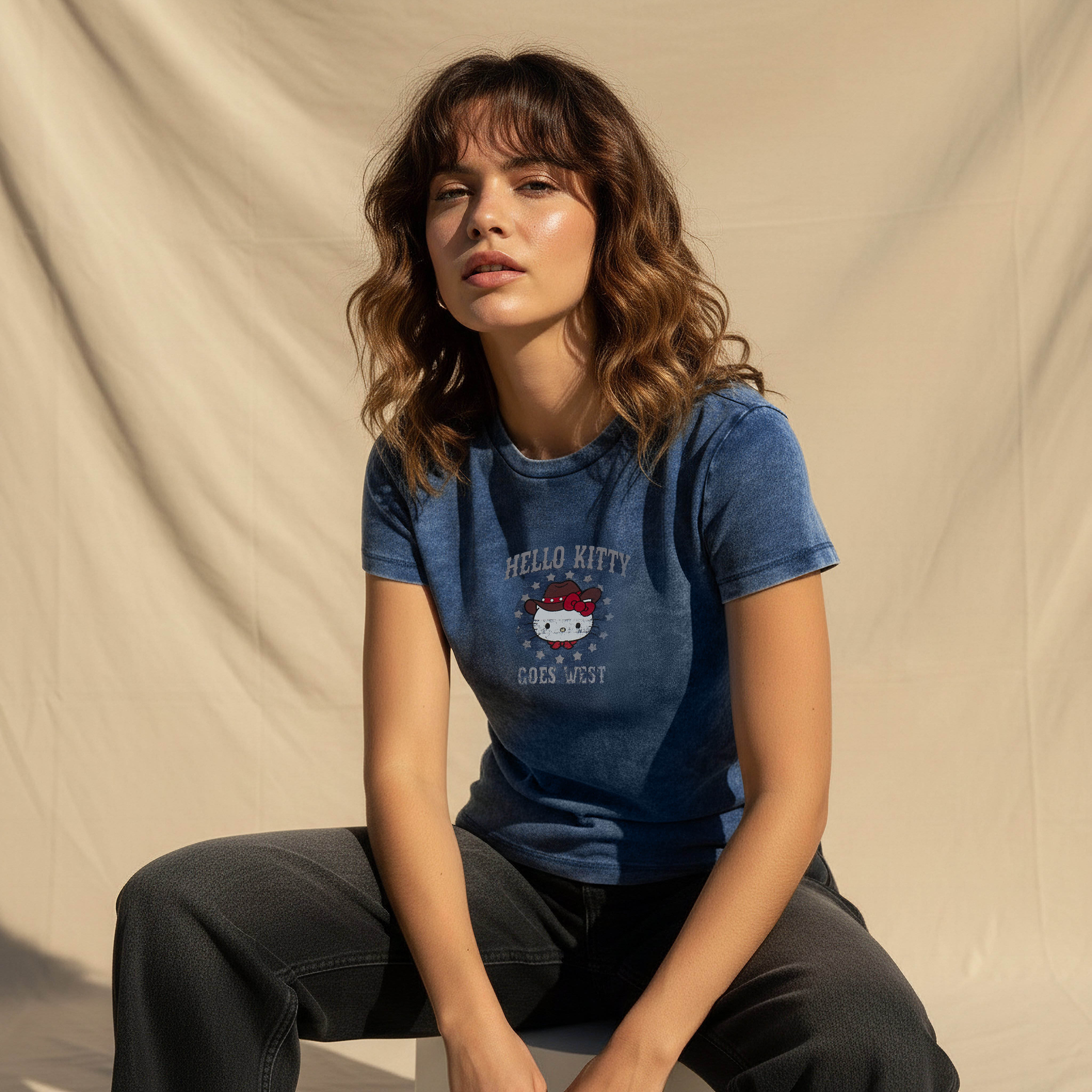 Slim Fit T-shirt with Hello Kitty Print-women-clothing-tshirts-image-5