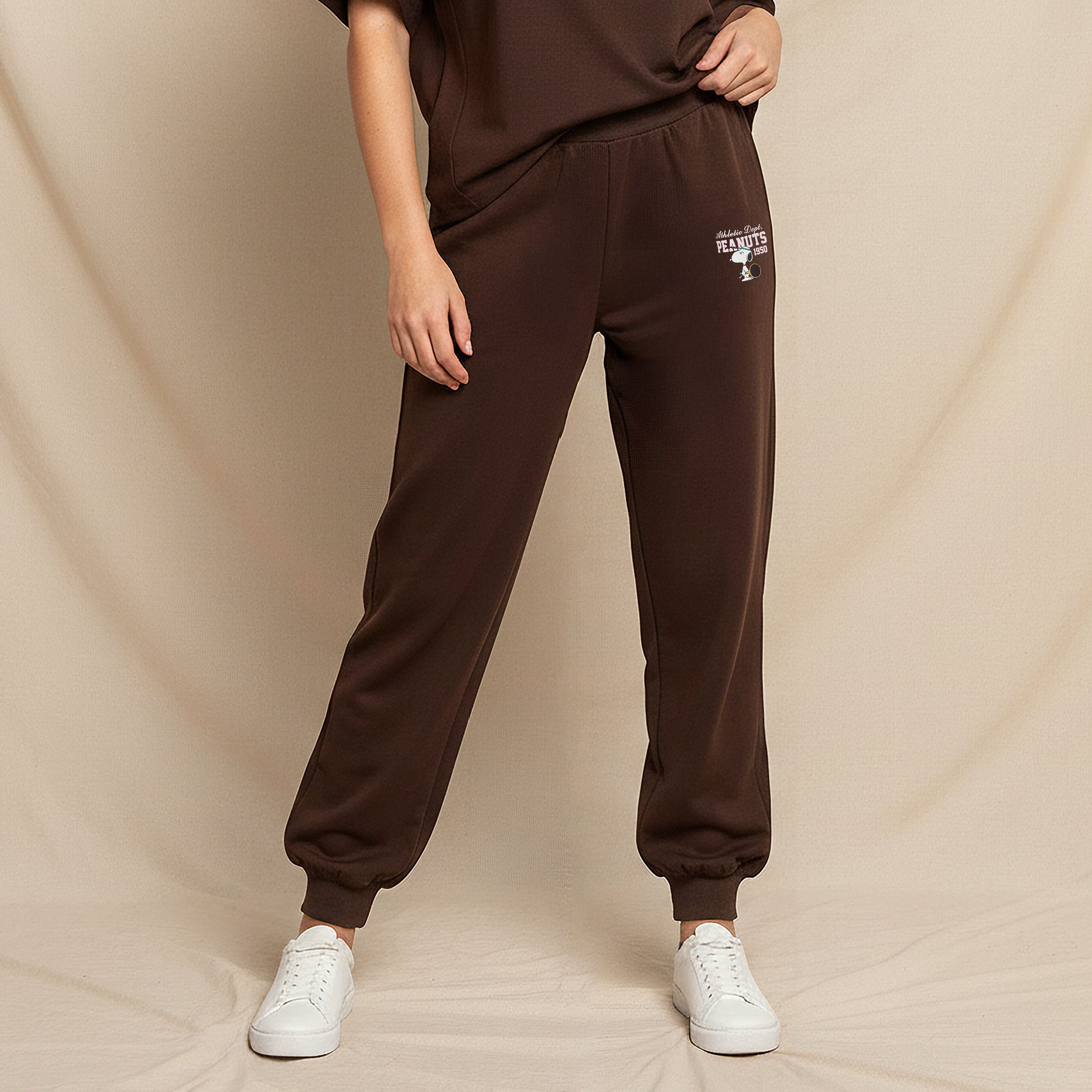 Mid-Rise Joggers with Peanuts Print-women-clothing-bottoms-joggers-image-3
