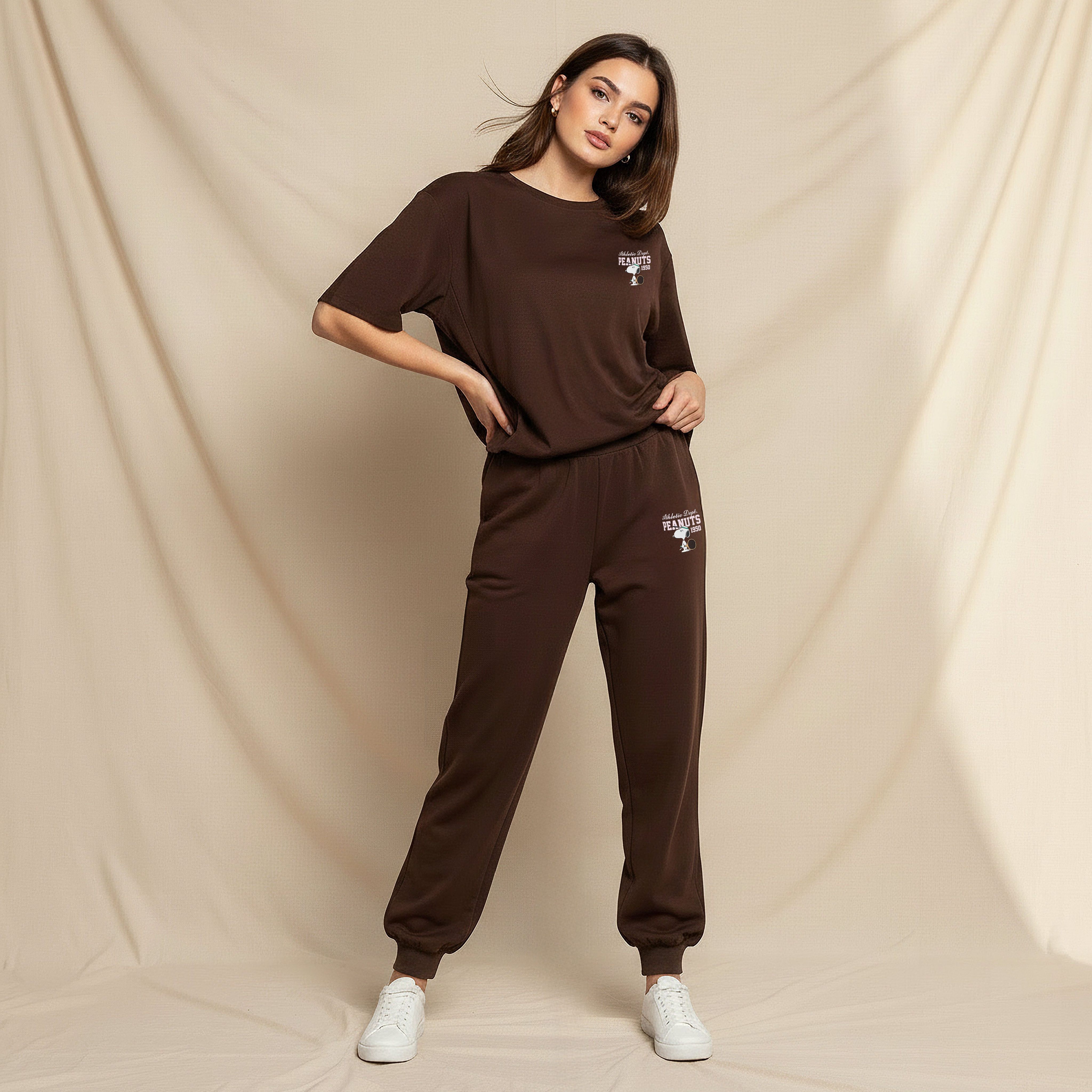 Mid-Rise Joggers with Peanuts Print-women-clothing-bottoms-joggers-image-5