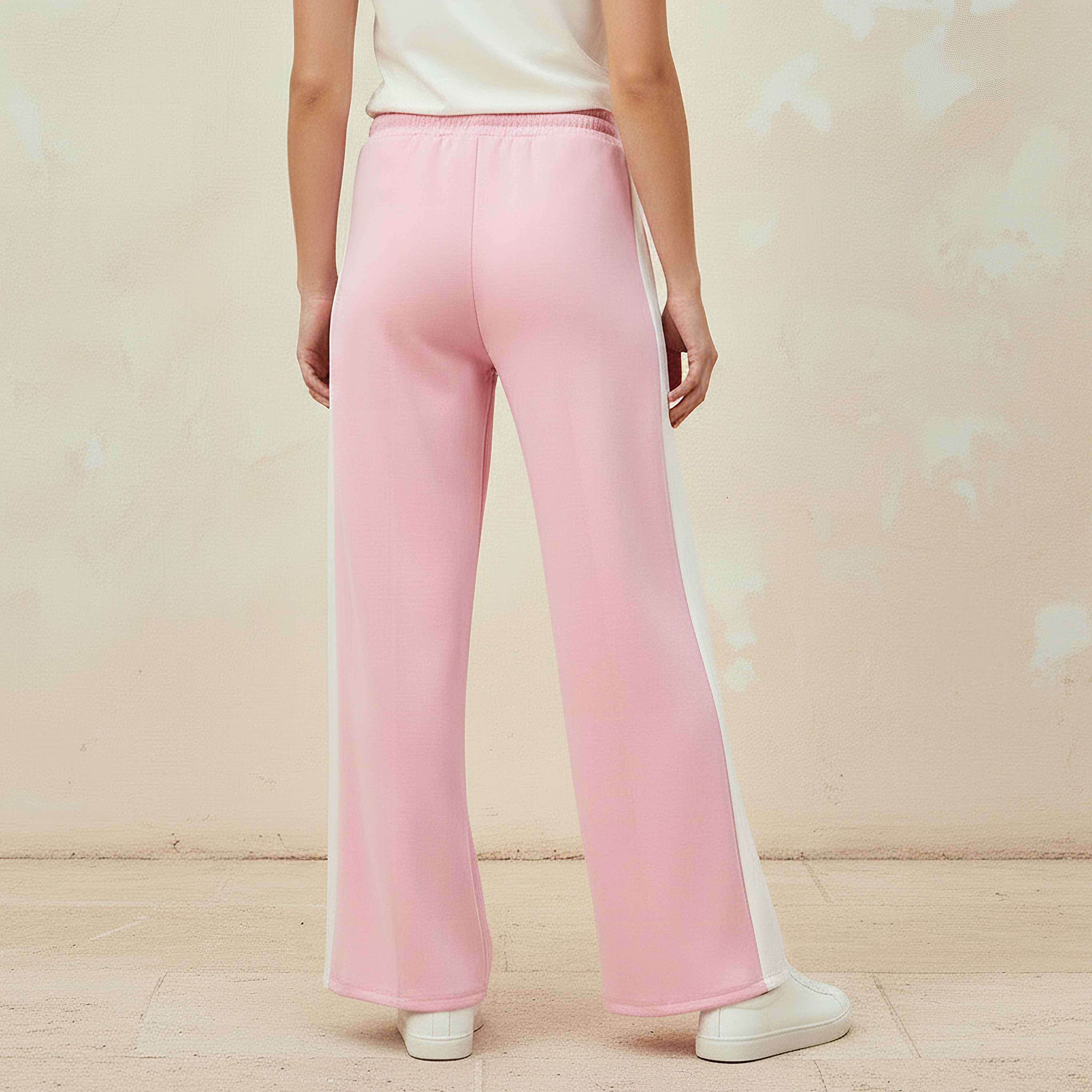 بنطلون رياضي واسع بخصر متوسط الارتفاع-women-clothing-bottoms-joggers-image-1