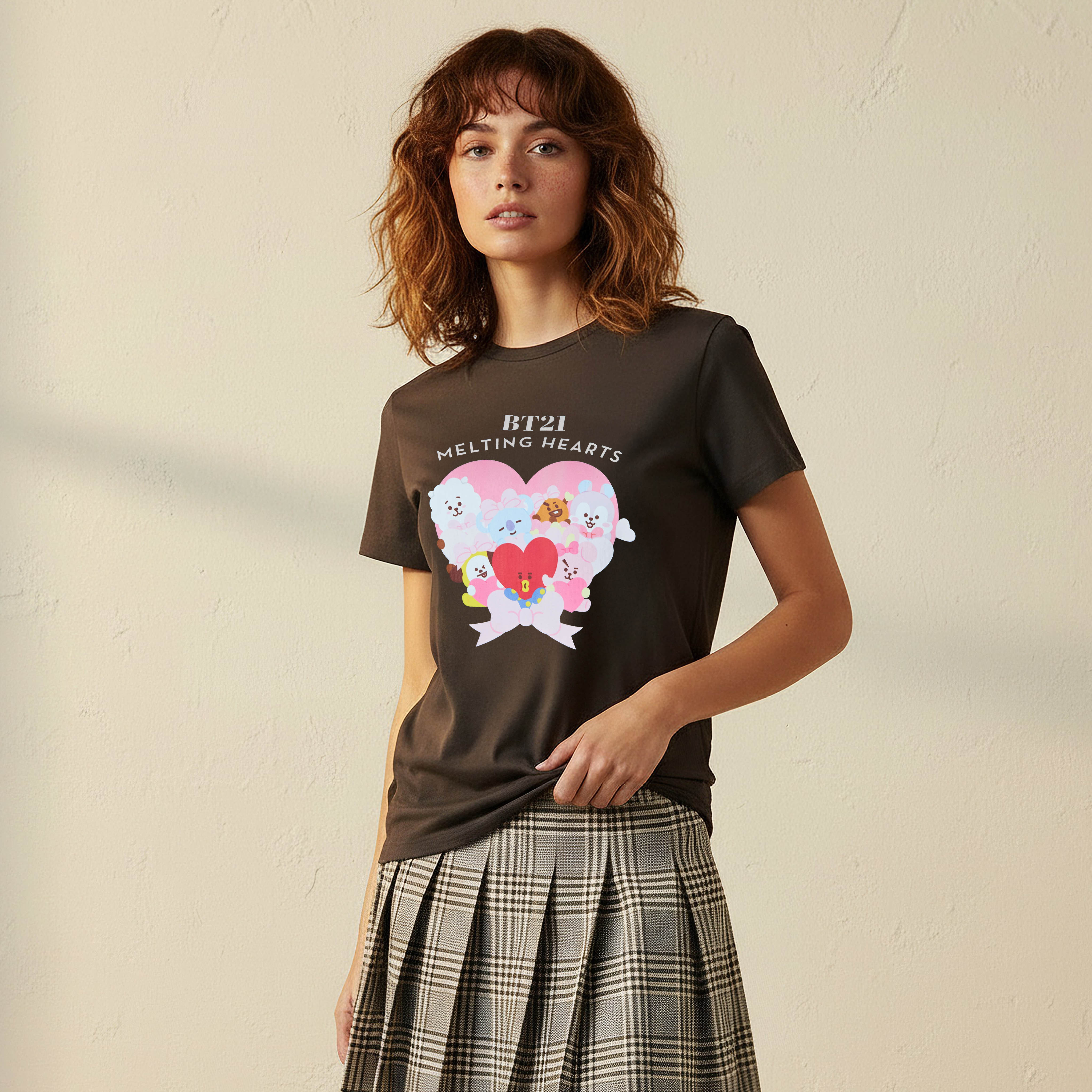 T-shirt with BT21 Print-women-clothing-tshirts-image-1