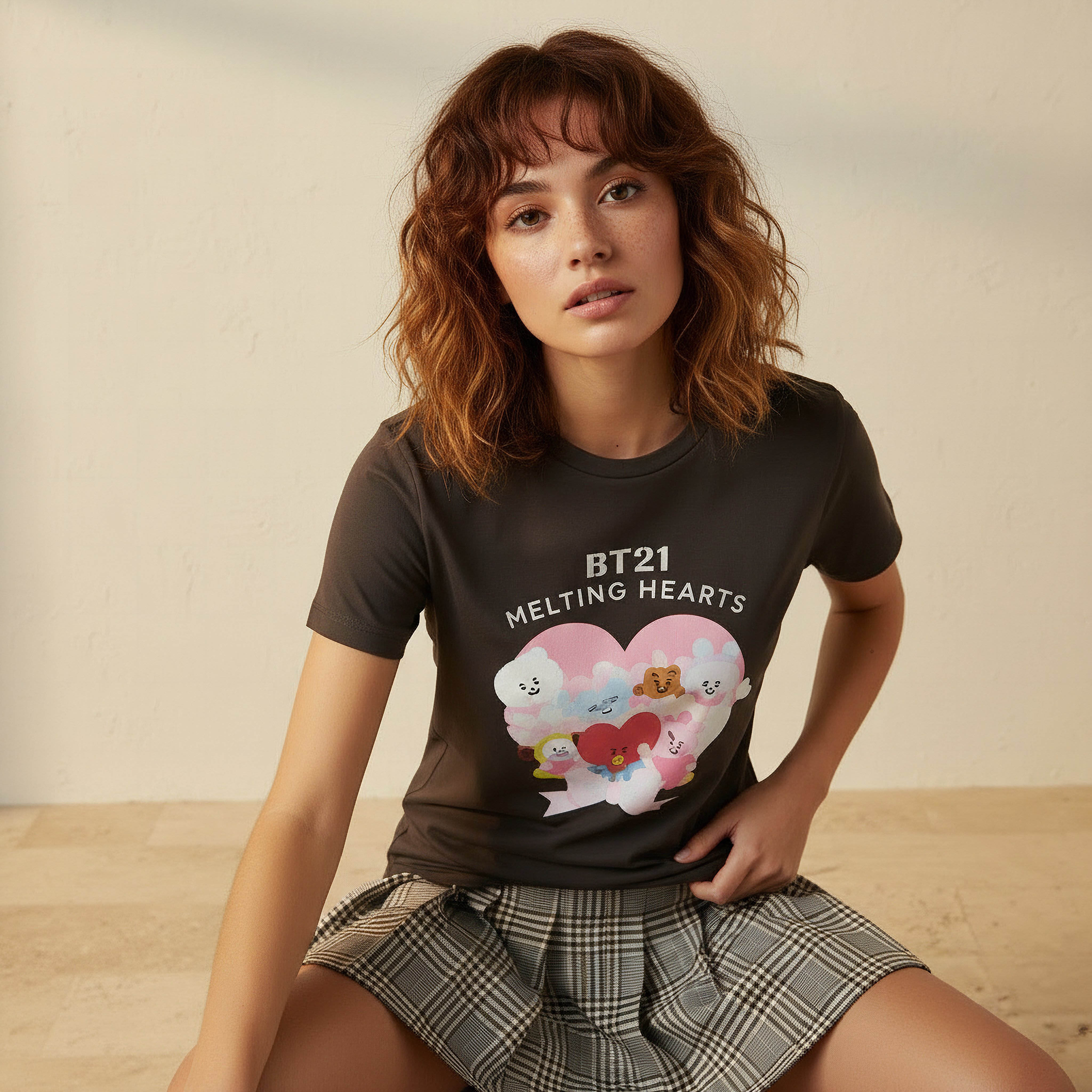 T-shirt with BT21 Print-women-clothing-tshirts-image-5