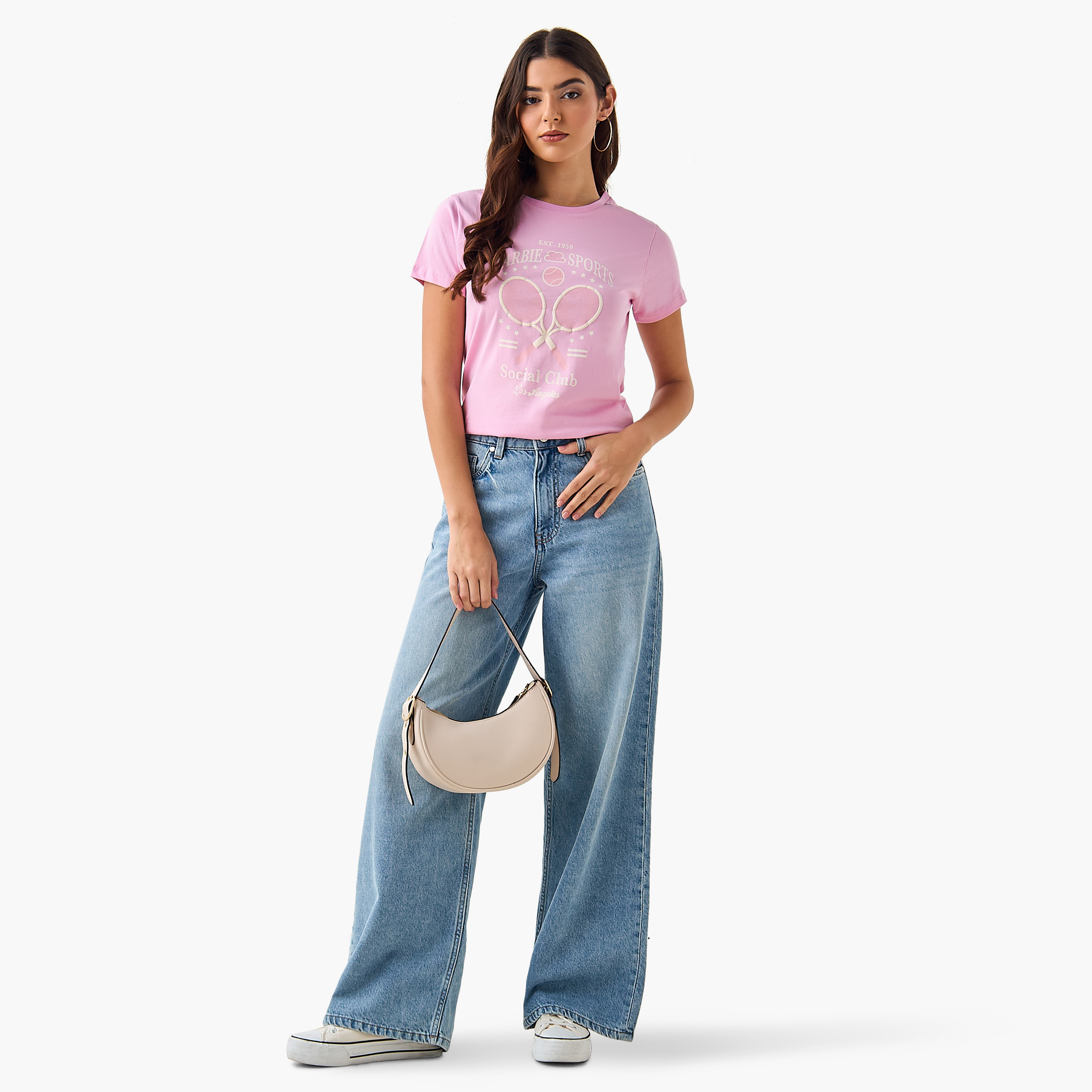 تيشيرت قطن بطبعات باربي-women-clothing-tshirts-image-3