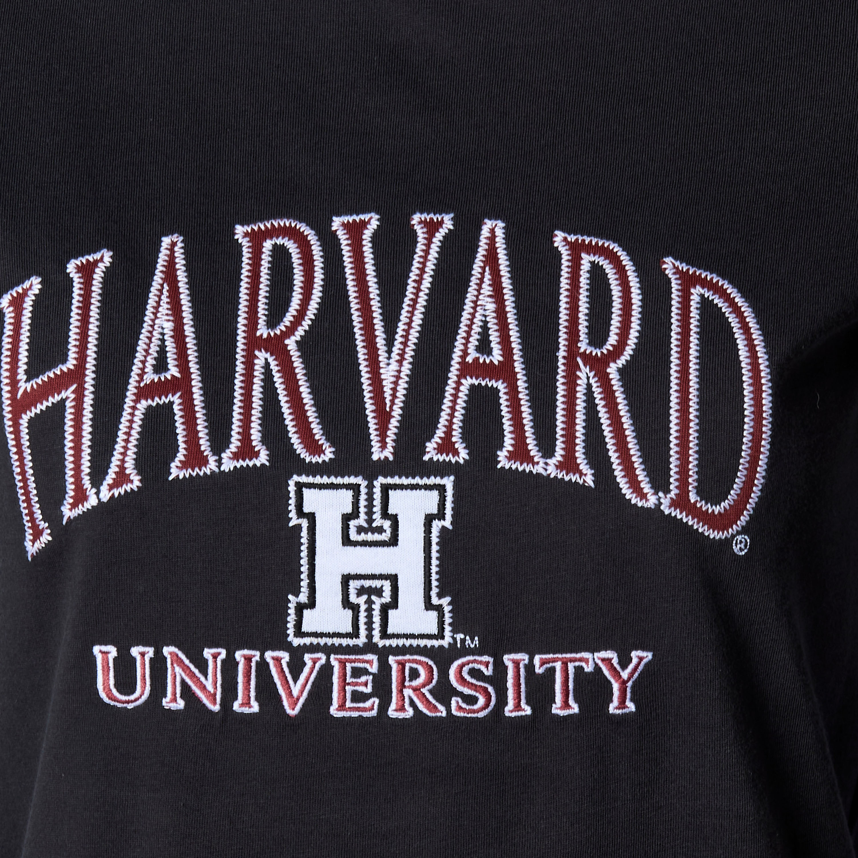 Cotton T-shirt with Harvard University Embroidery-women-clothing-tshirts-image-2