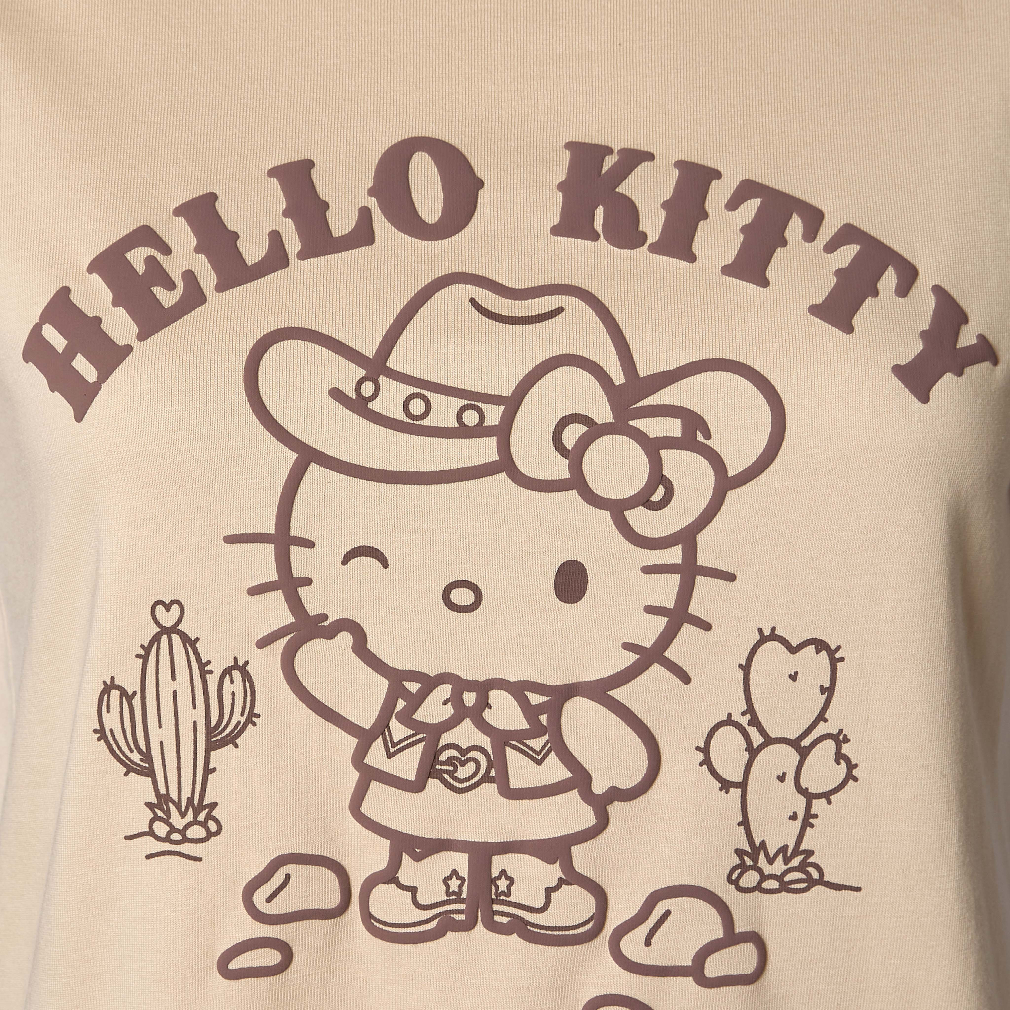 Cotton T-shirt with Hello Kitty Print-women-clothing-tshirts-image-2