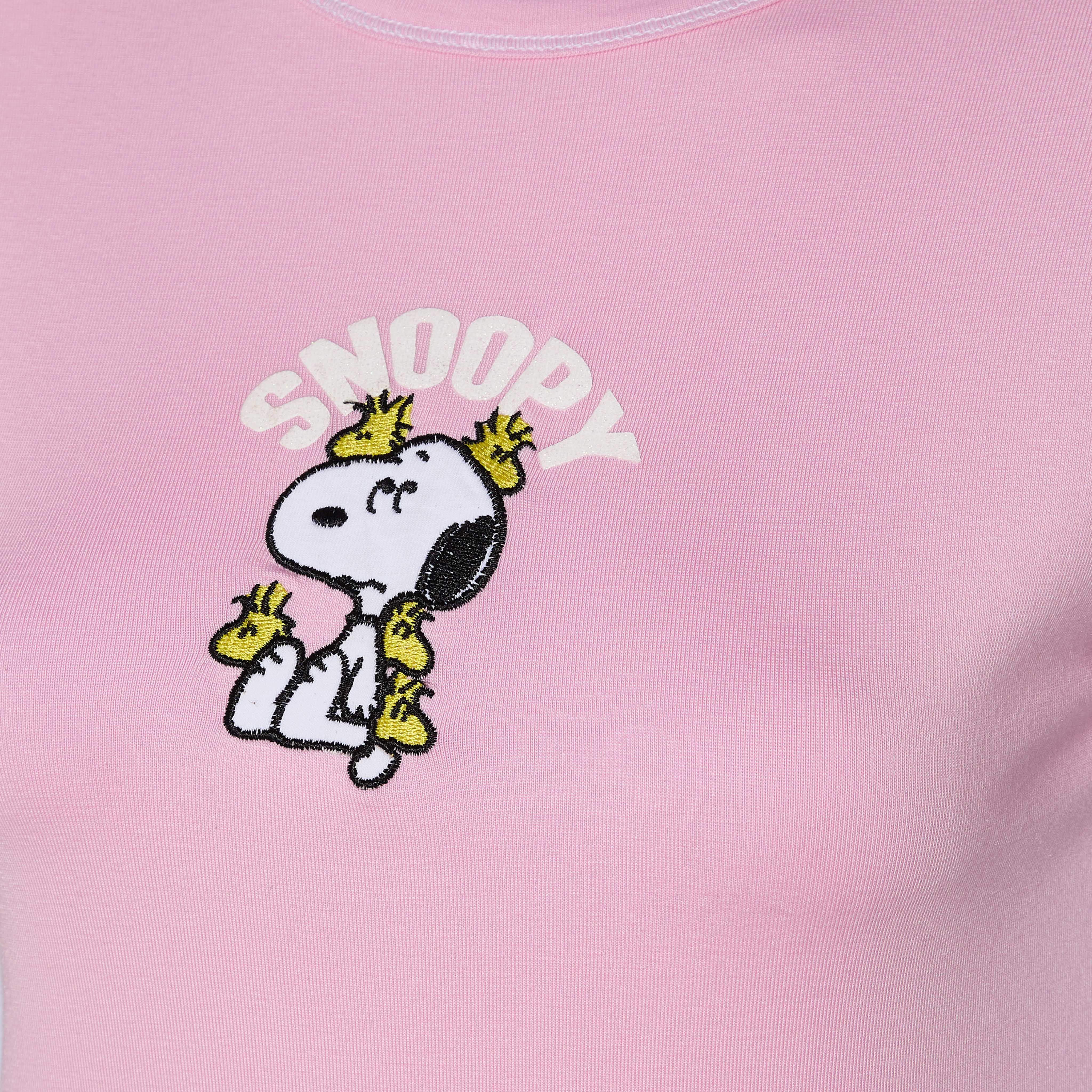 T-shirt with Snoopy Embroidery-women-clothing-tshirts-image-2