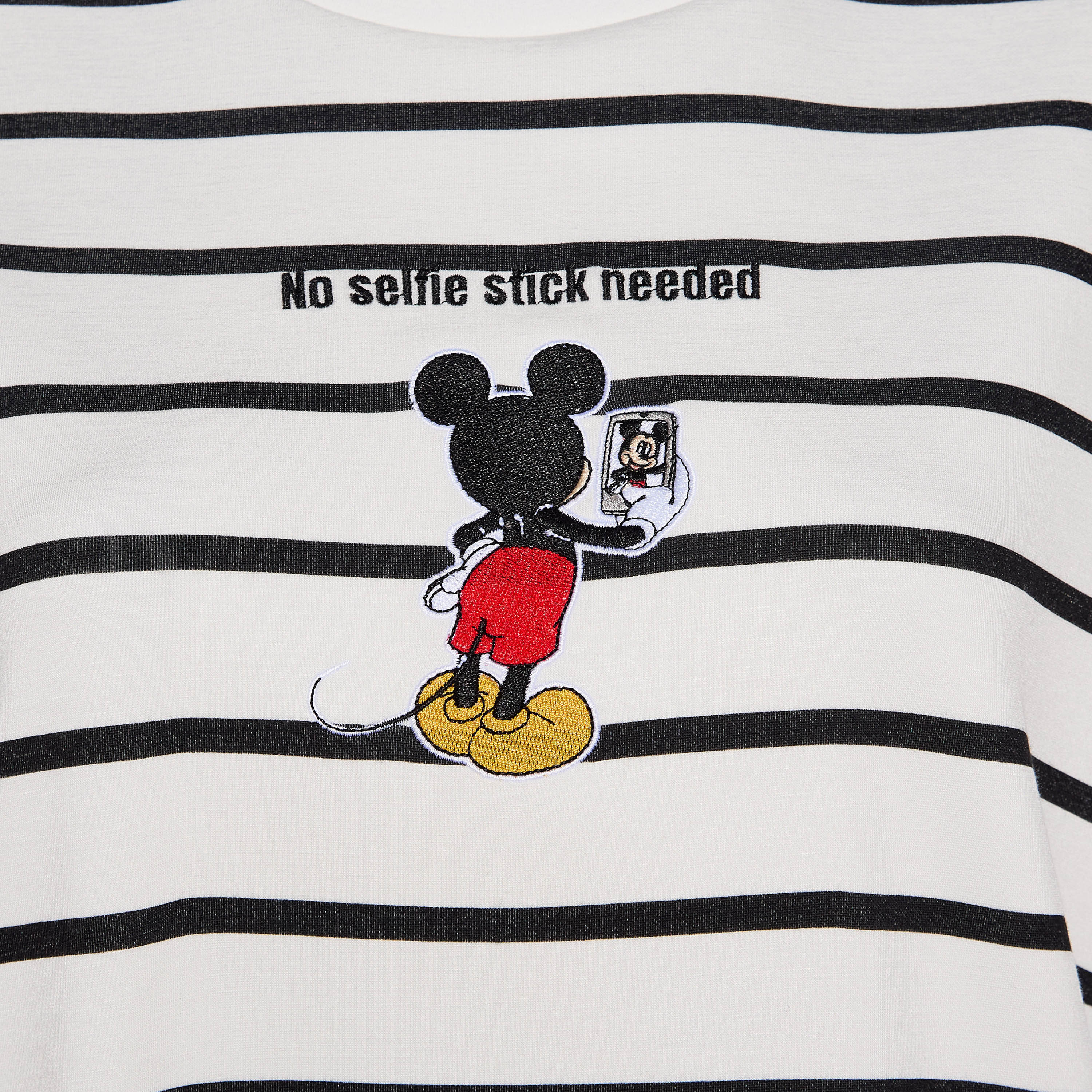 Loose Fit T-shirt with Mickey Mouse Embroidery-women-clothing-tshirts-image-2