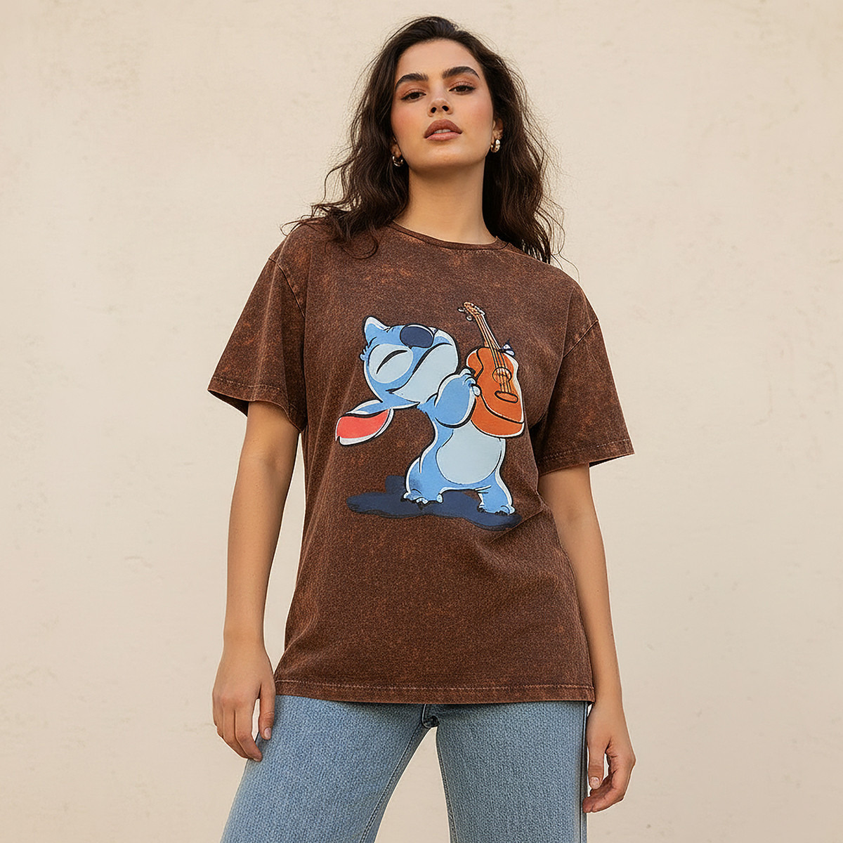 Stitch Cotton T-shirt-women-clothing-tshirts-image-1