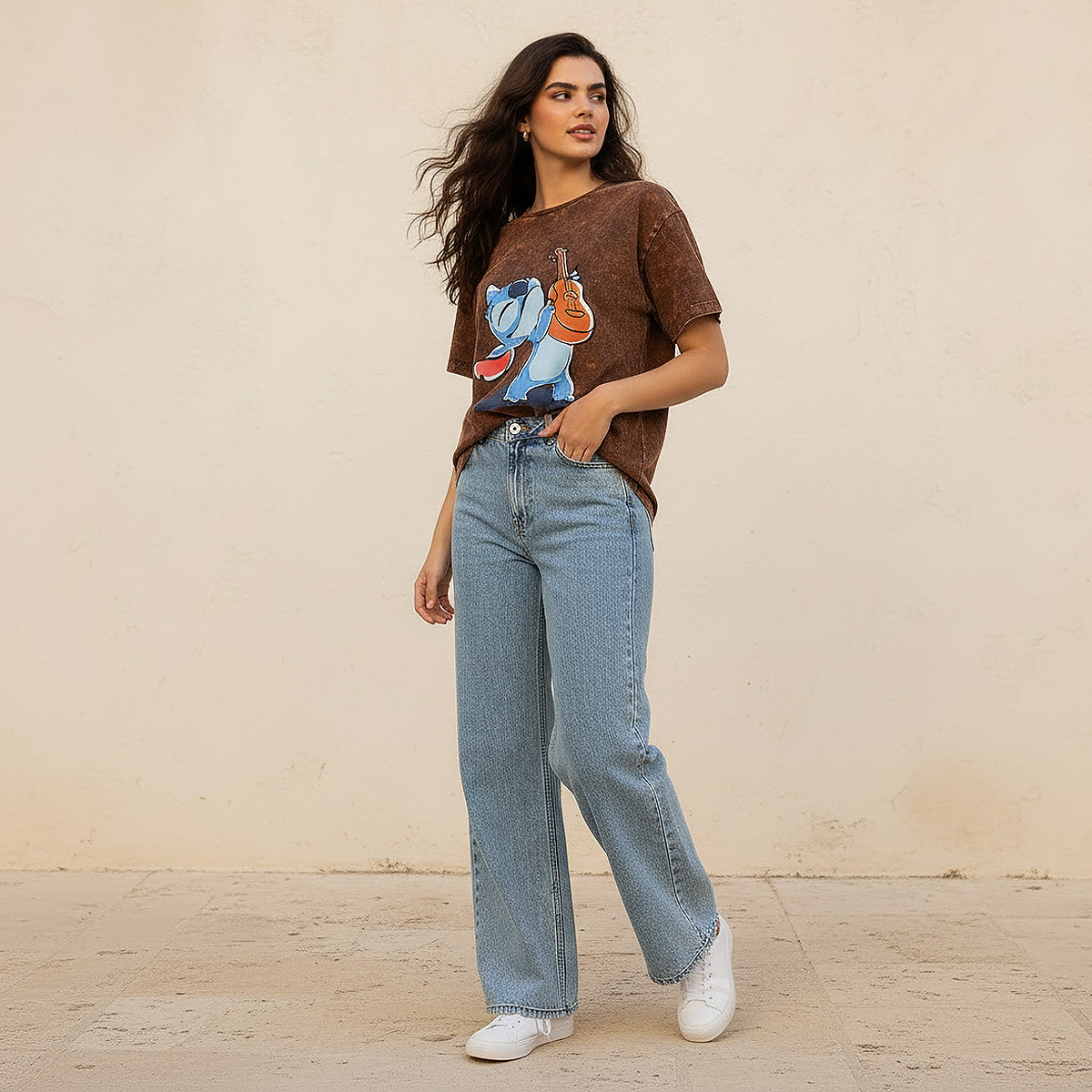 Stitch Cotton T-shirt-women-clothing-tshirts-image-3