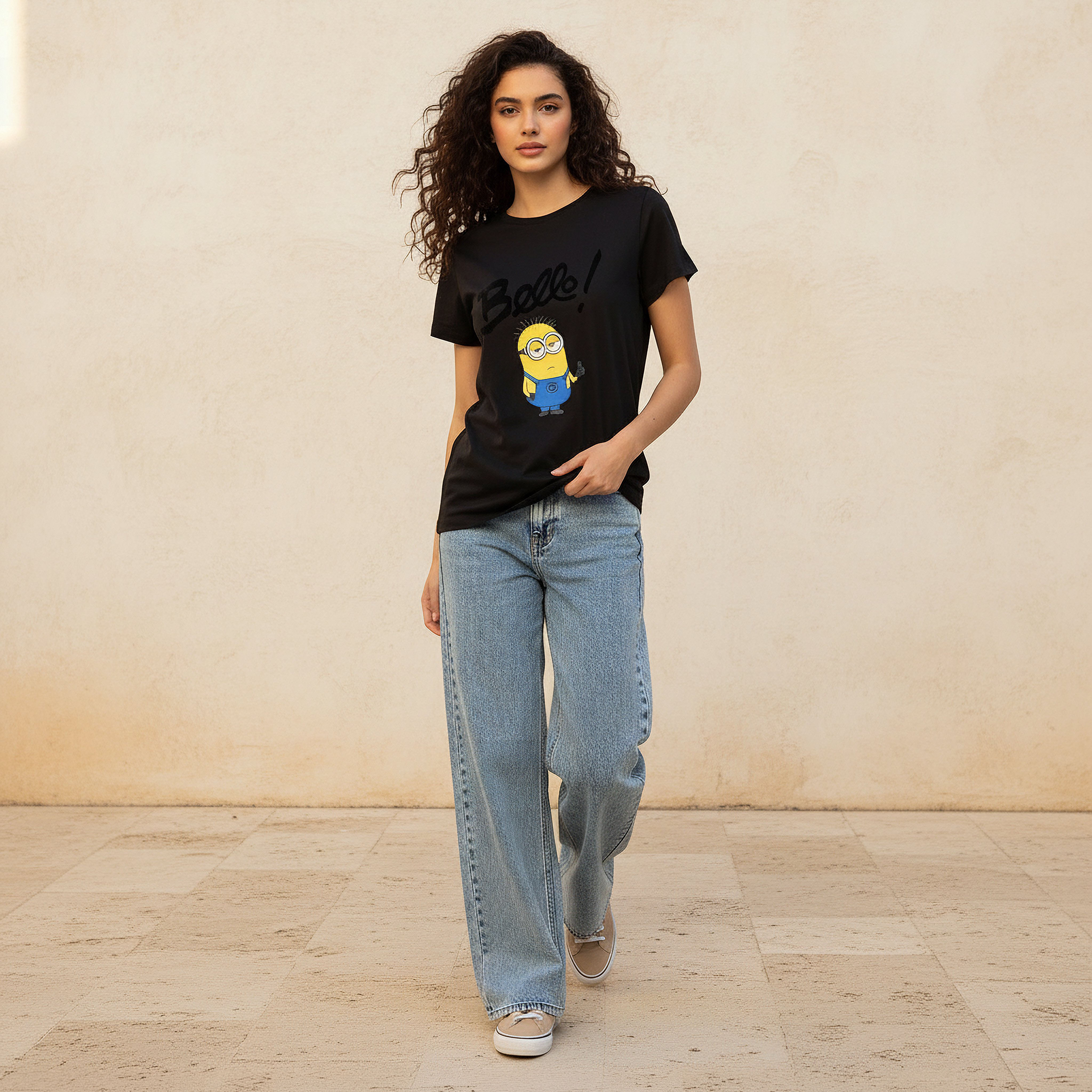 Minion Cotton T-shirt-women-clothing-tshirts-image-3