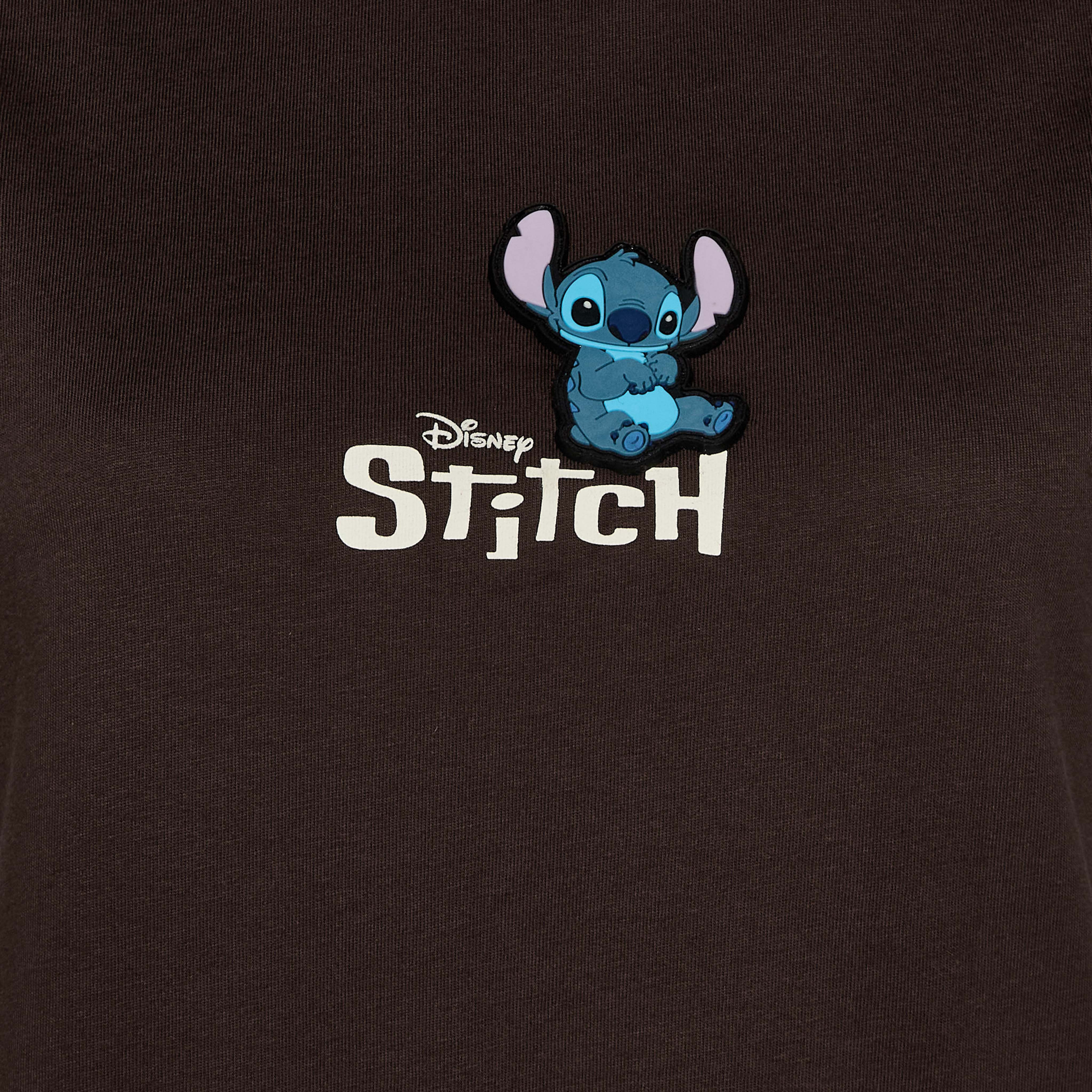 Cotton T-shirt with Stitch Applique Detail-women-clothing-tshirts-image-2