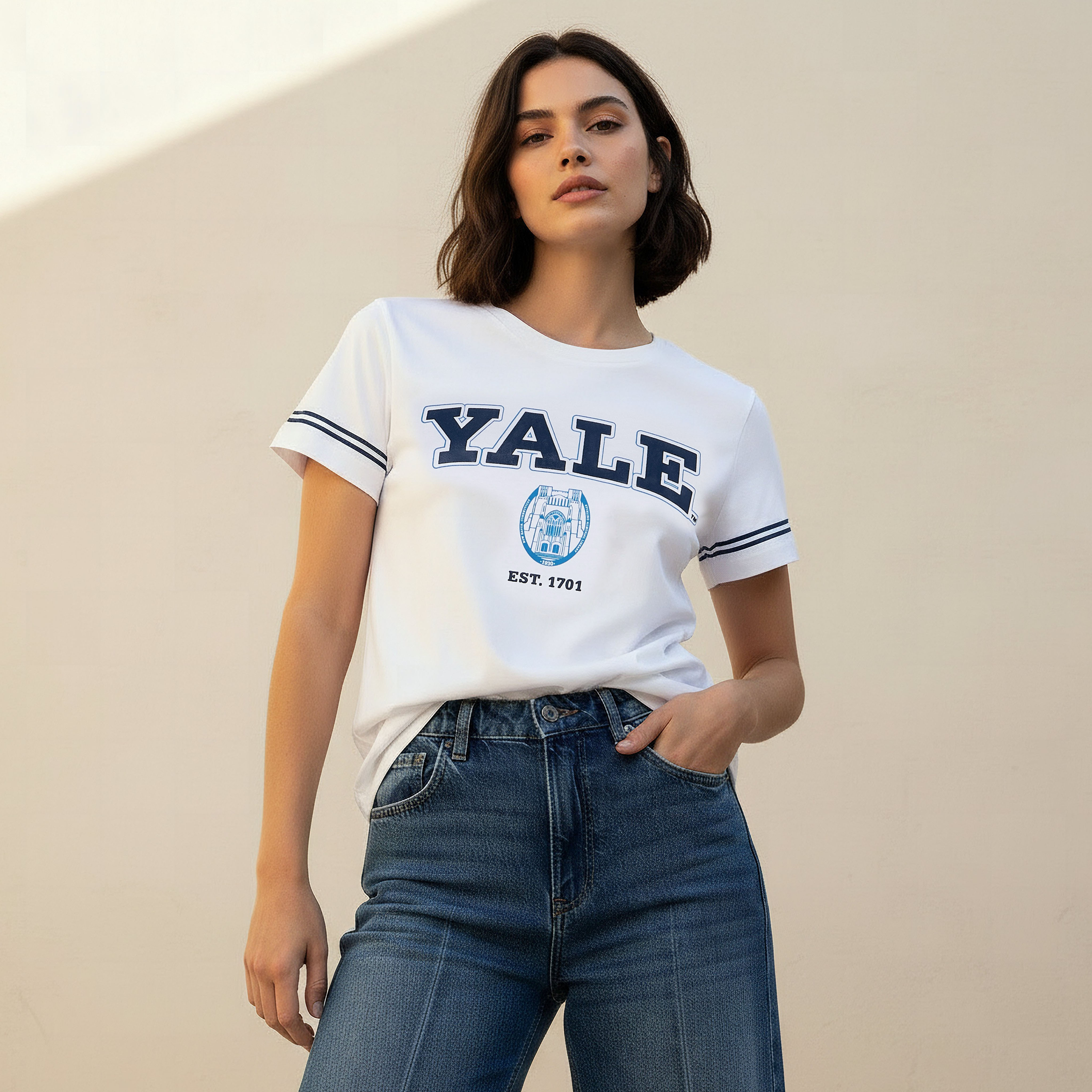تيشيرت قطن ييل-women-clothing-tshirts-image-1