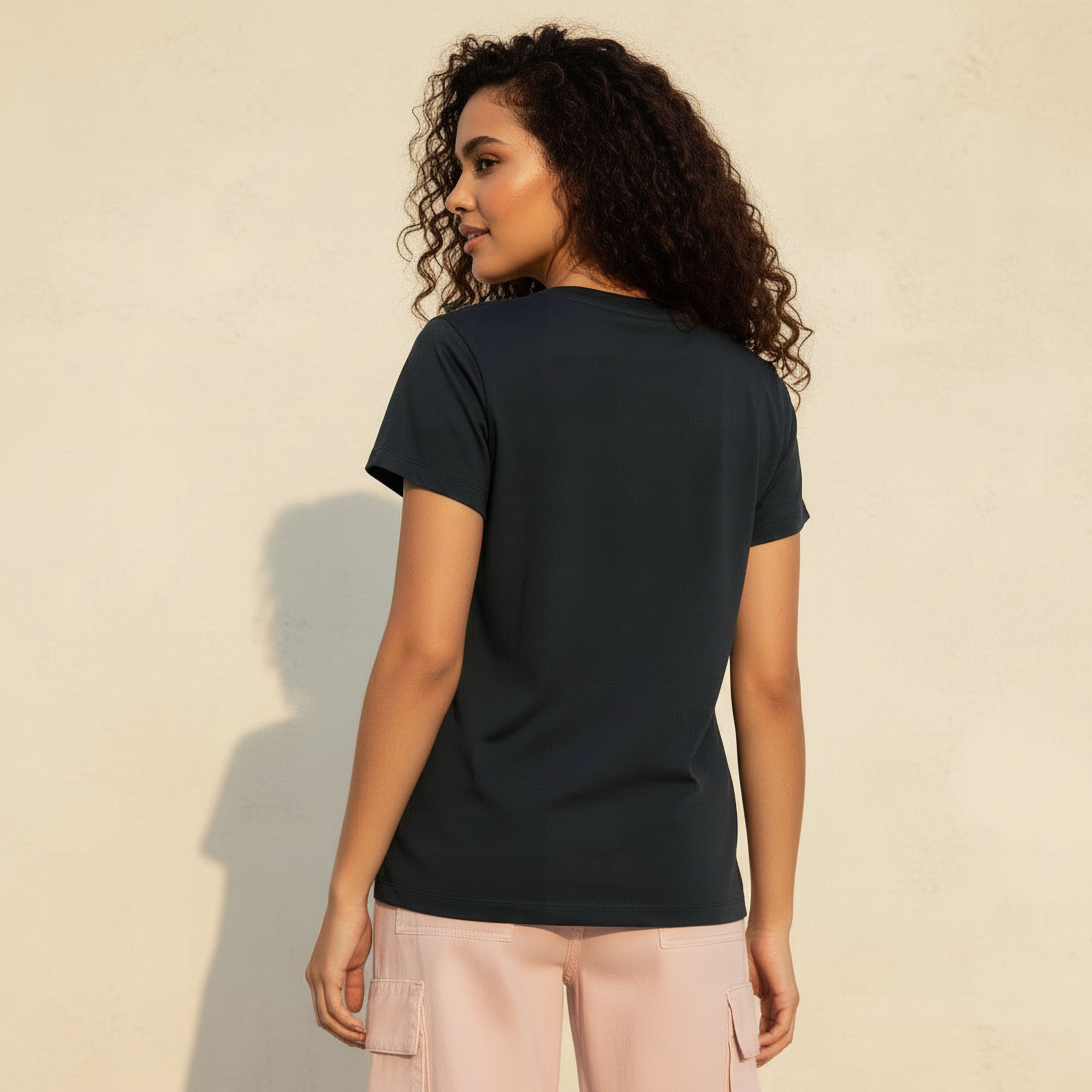 Cotton T-shirt with Hello Kitty Embroidery-women-clothing-tshirts-image-4