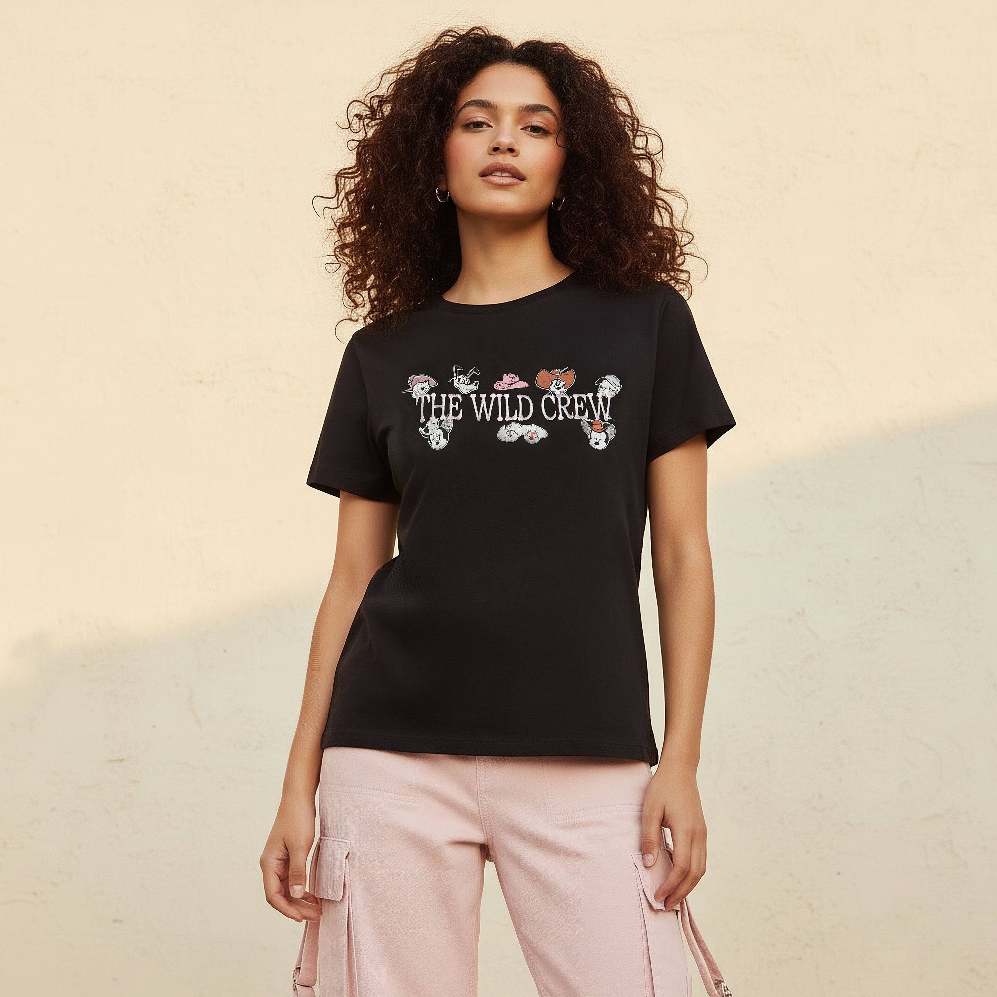 تيشيرت قطن بطبعات ميكي ماوس-women-clothing-tshirts-image-1