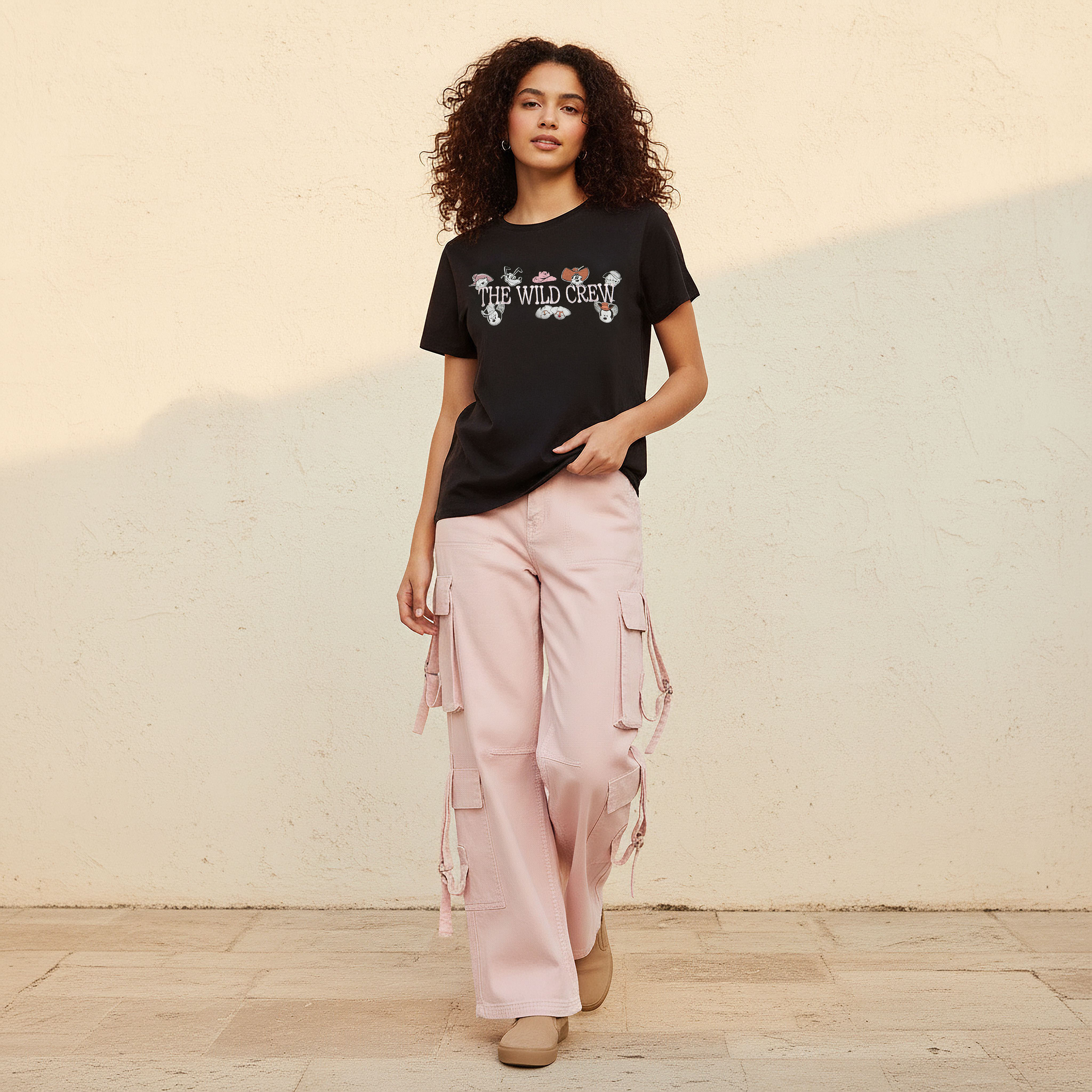 تيشيرت قطن بطبعات ميكي ماوس-women-clothing-tshirts-image-3