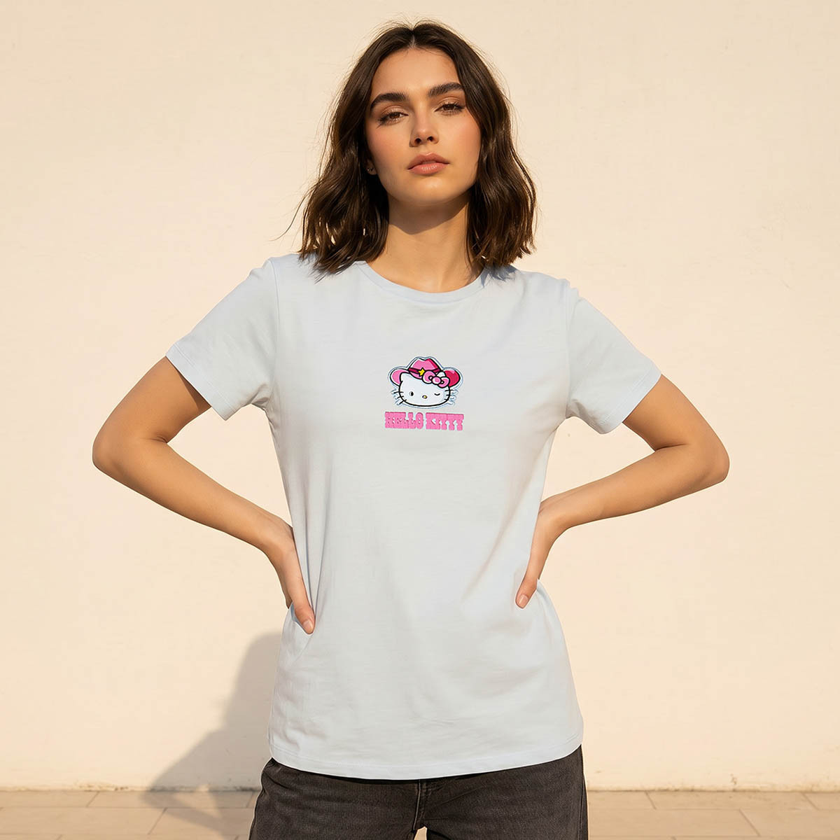 Hello Kitty Cotton T-shirt-women-clothing-tshirts-image-1