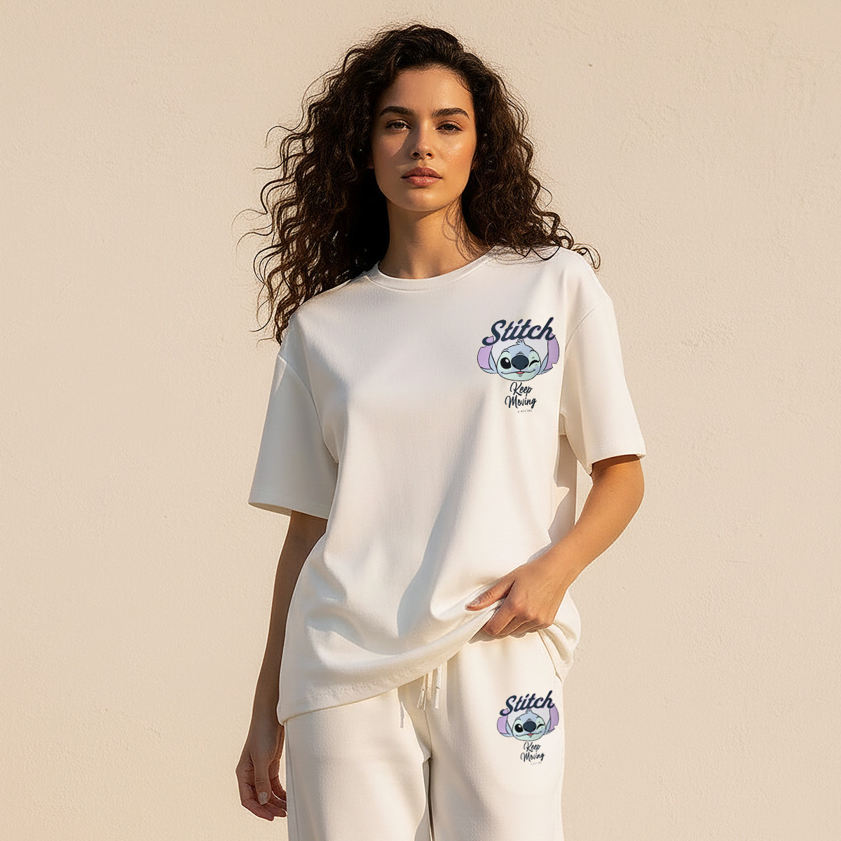 Stitch Loose Fit Cotton T-shirt-women-clothing-tshirts-image-1