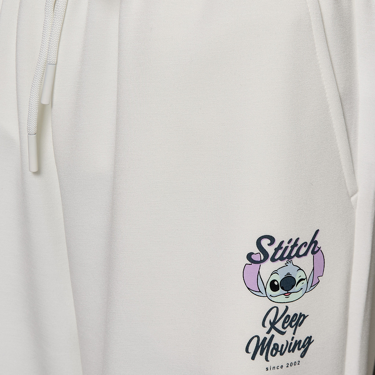 Stitch Mid-Rise Cotton Track Pants Drawstring Closure-women-clothing-bottoms-joggers-image-2