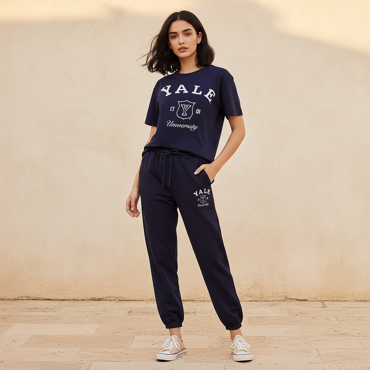 Yale University Mid-Rise Joggers Drawstring Closure-women-clothing-bottoms-joggers-image-3