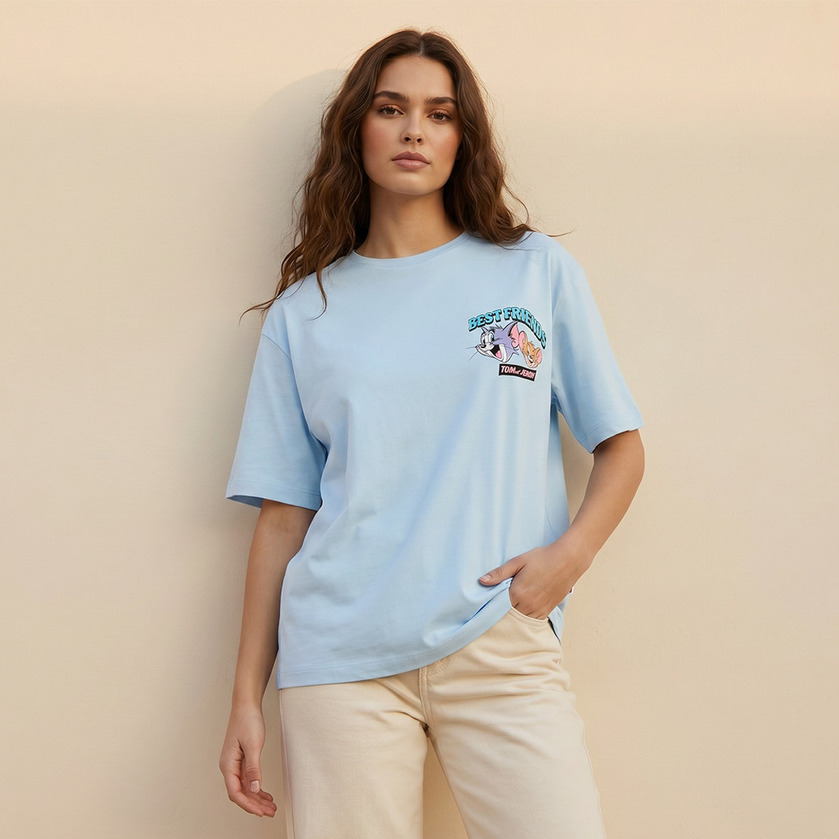 Tom and Jerry Boxy Fit T-shirt-women-clothing-tshirts-image-1