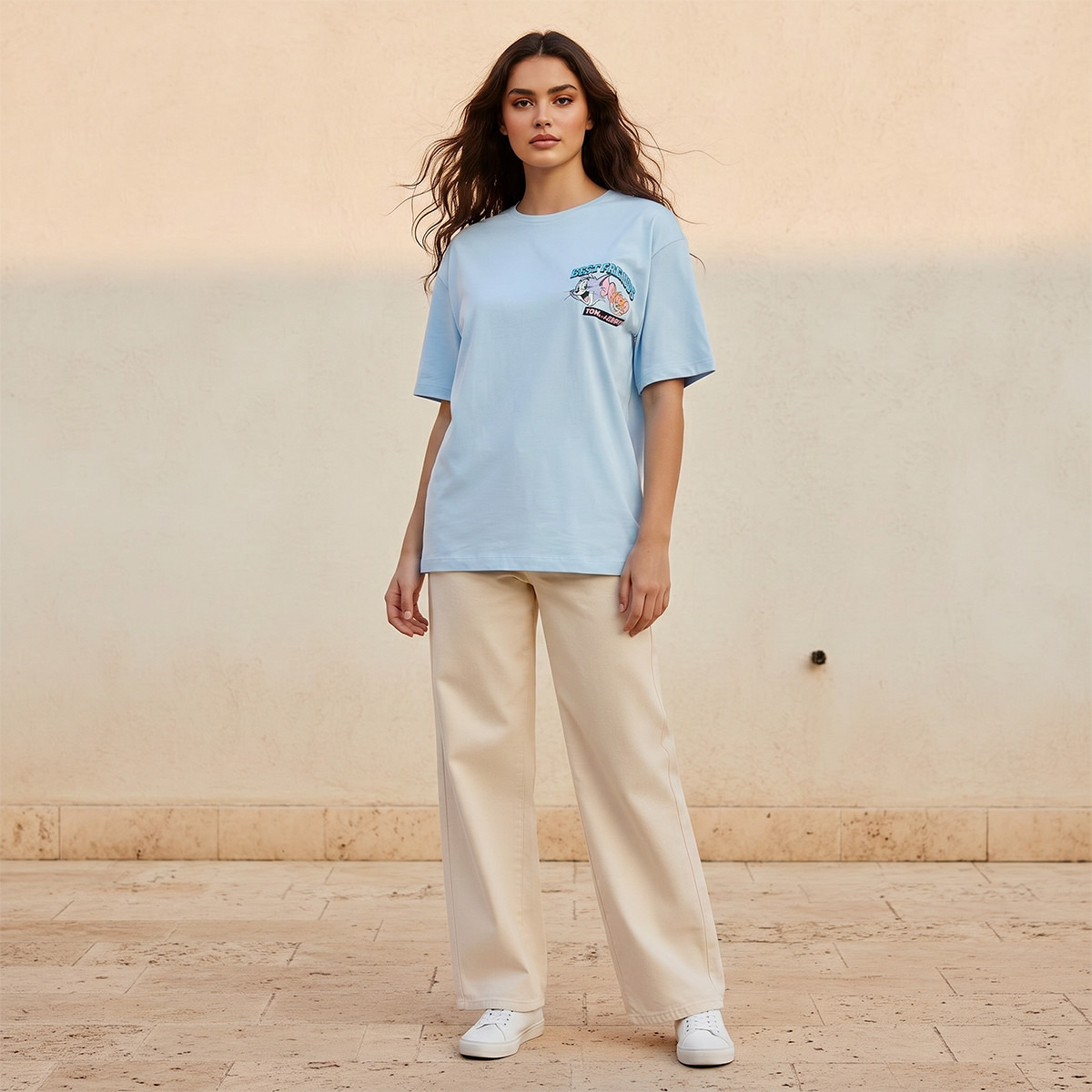 Tom and Jerry Boxy Fit T-shirt-women-clothing-tshirts-image-3
