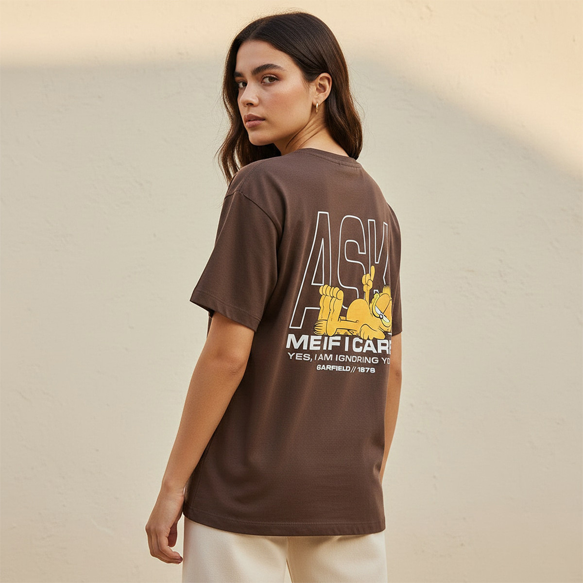 Garfield Boxy Fit Cotton T-shirt-women-clothing-tshirts-image-4