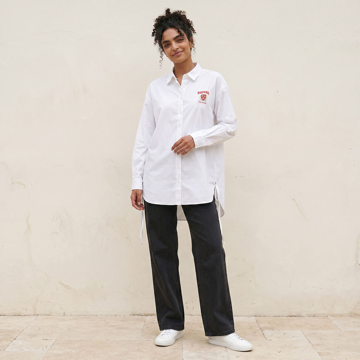 Harvard Cotton Shirt with High-Low Hemline-women-clothing-shirtsandblouses-shirts-image-3