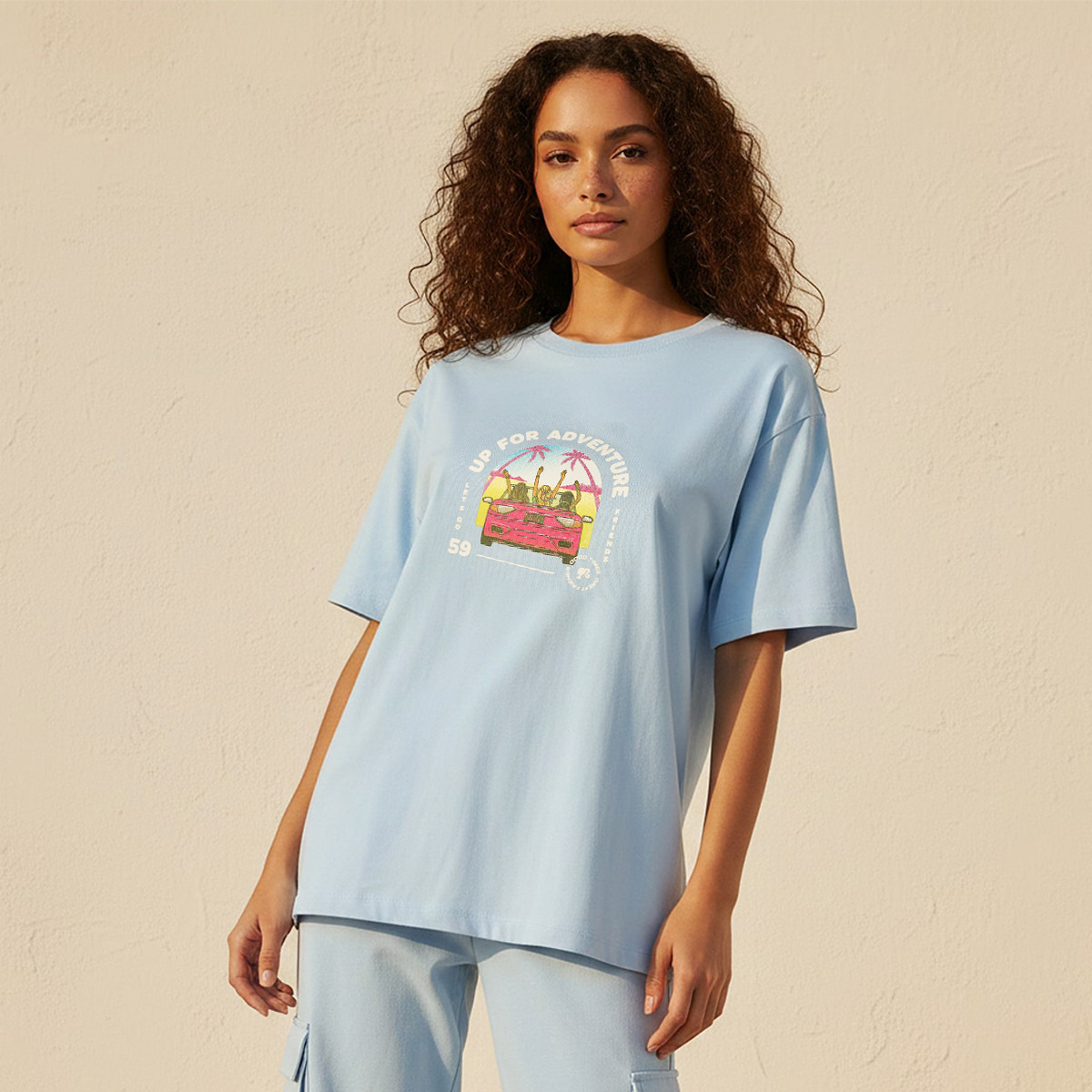 تيشيرت قطن بقصّة عادية من باربي-women-clothing-tshirts-image-1