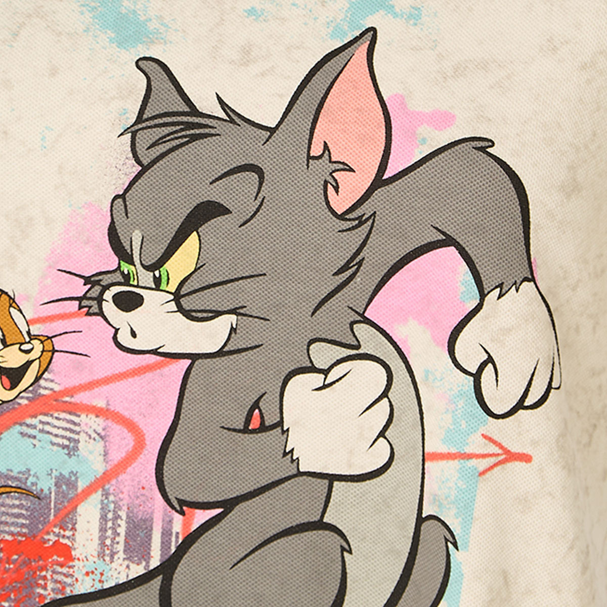 Tom and Jerry Oversized T-shirt with Crew Neck-women-clothing-tshirts-image-2