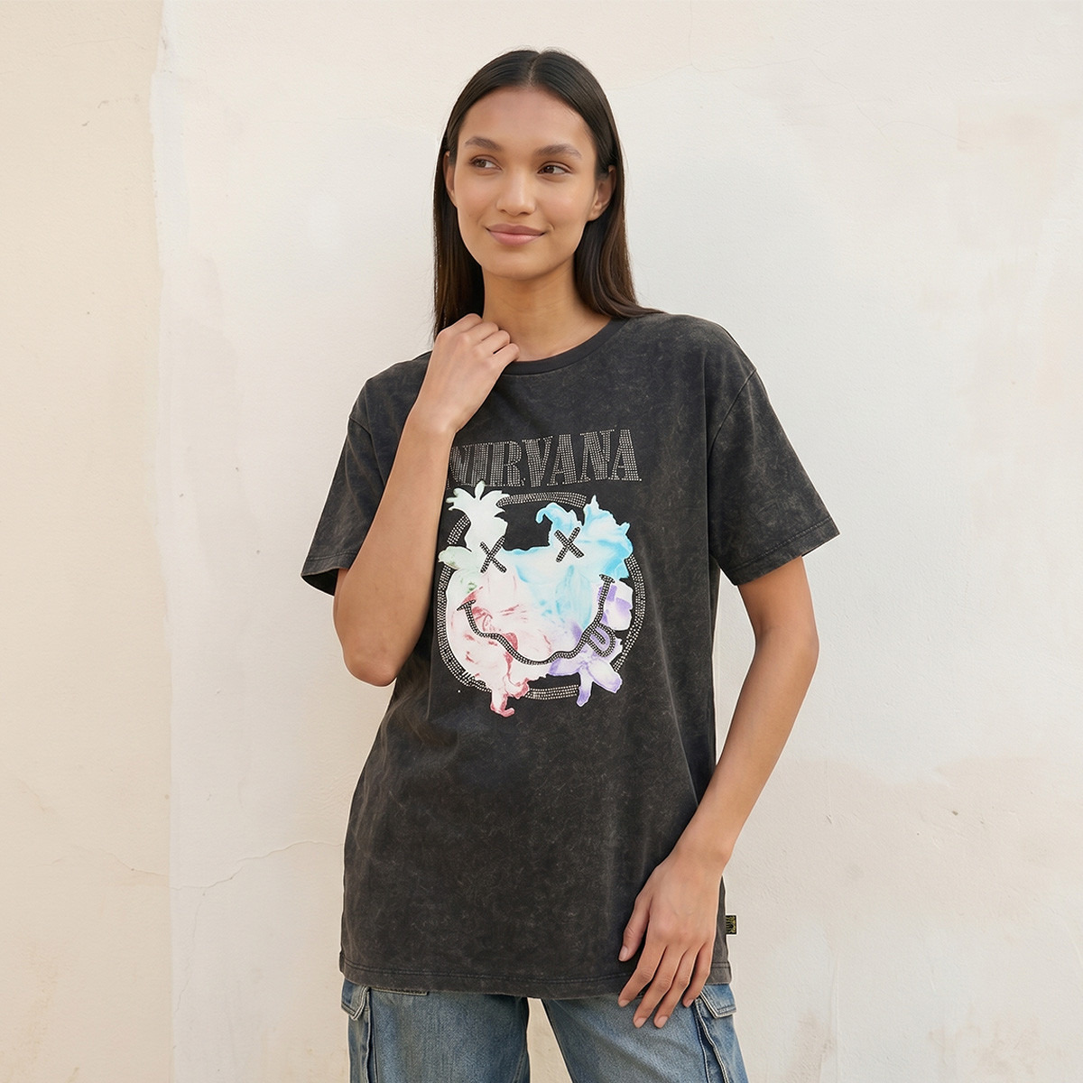 Nirvana Oversized T-shirt-women-clothing-tshirts-image-1