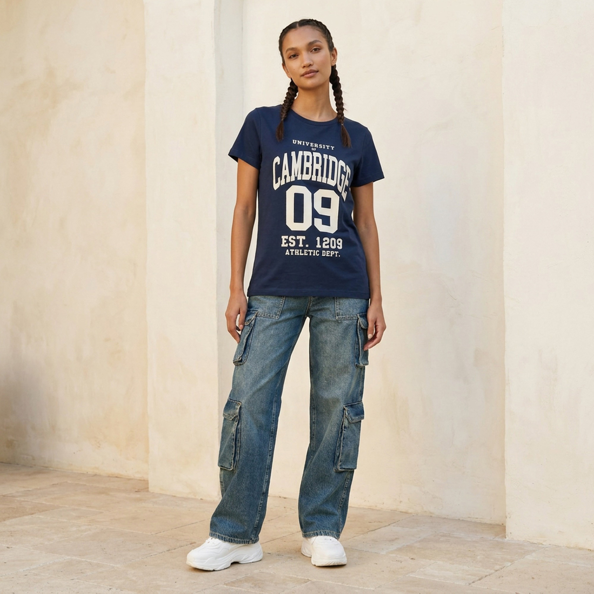 Cambridge Regular Fit Cotton T-shirt-women-clothing-tshirts-image-2