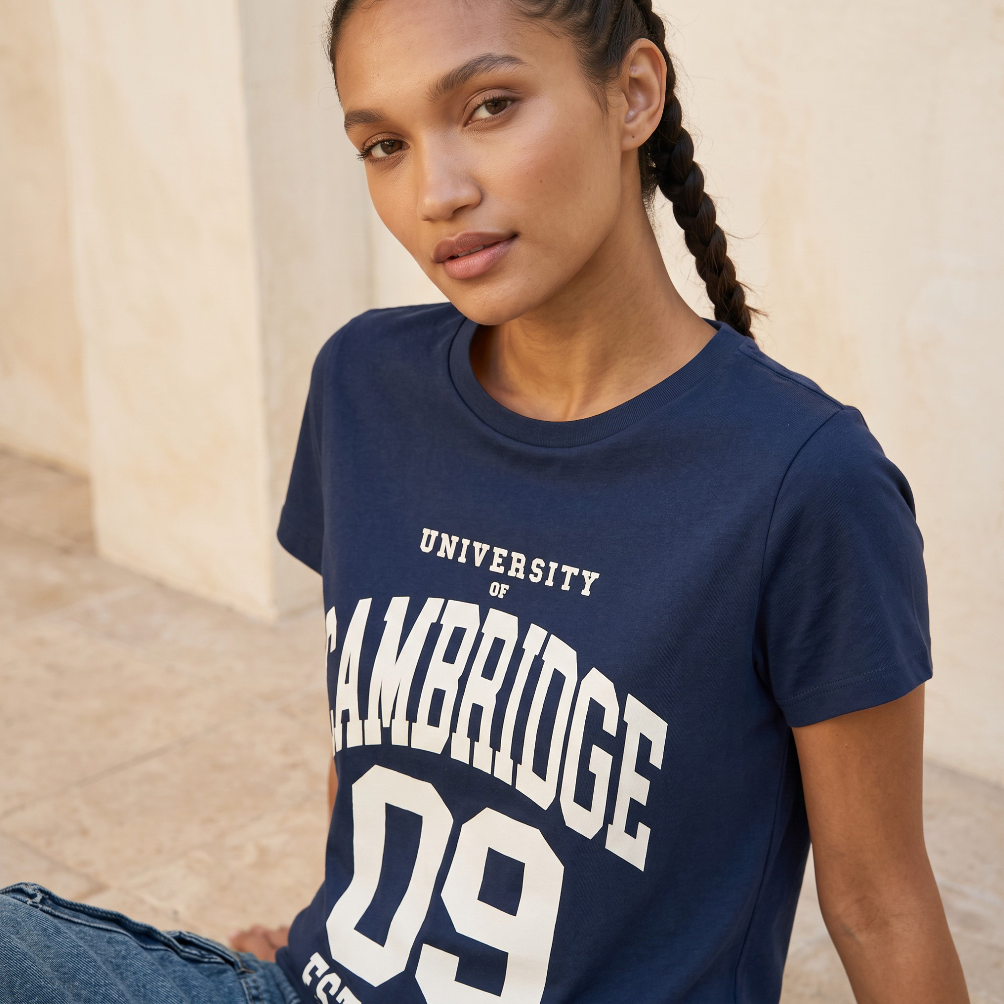 Cambridge Regular Fit Cotton T-shirt-women-clothing-tshirts-image-5