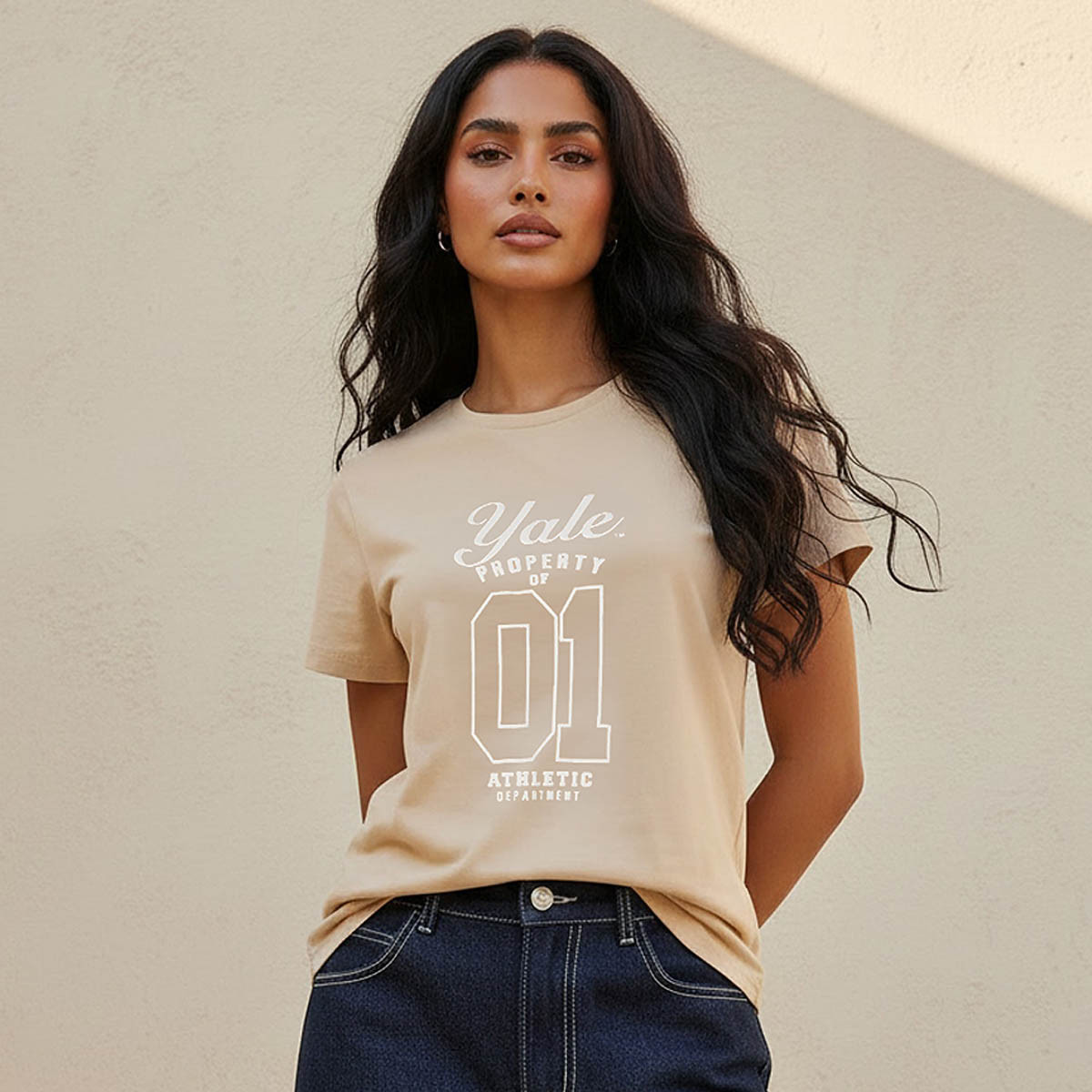 Yale Regular Fit Cotton T-shirt-women-clothing-tshirts-image-5