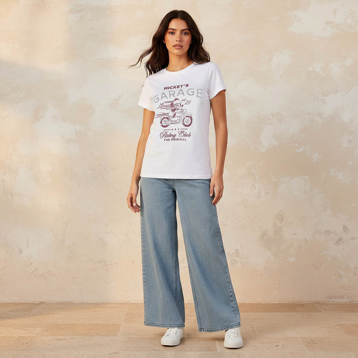 Mickey Mouse Regular Fit Cotton T-shirt-women-clothing-tshirts-image-3