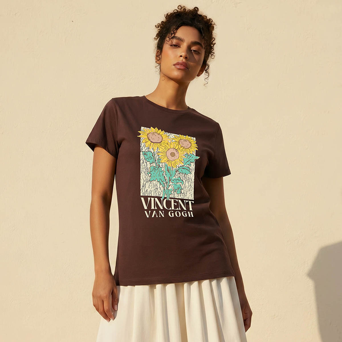 Vincent Van Gogh Cotton T-shirt-women-clothing-tshirts-image-1