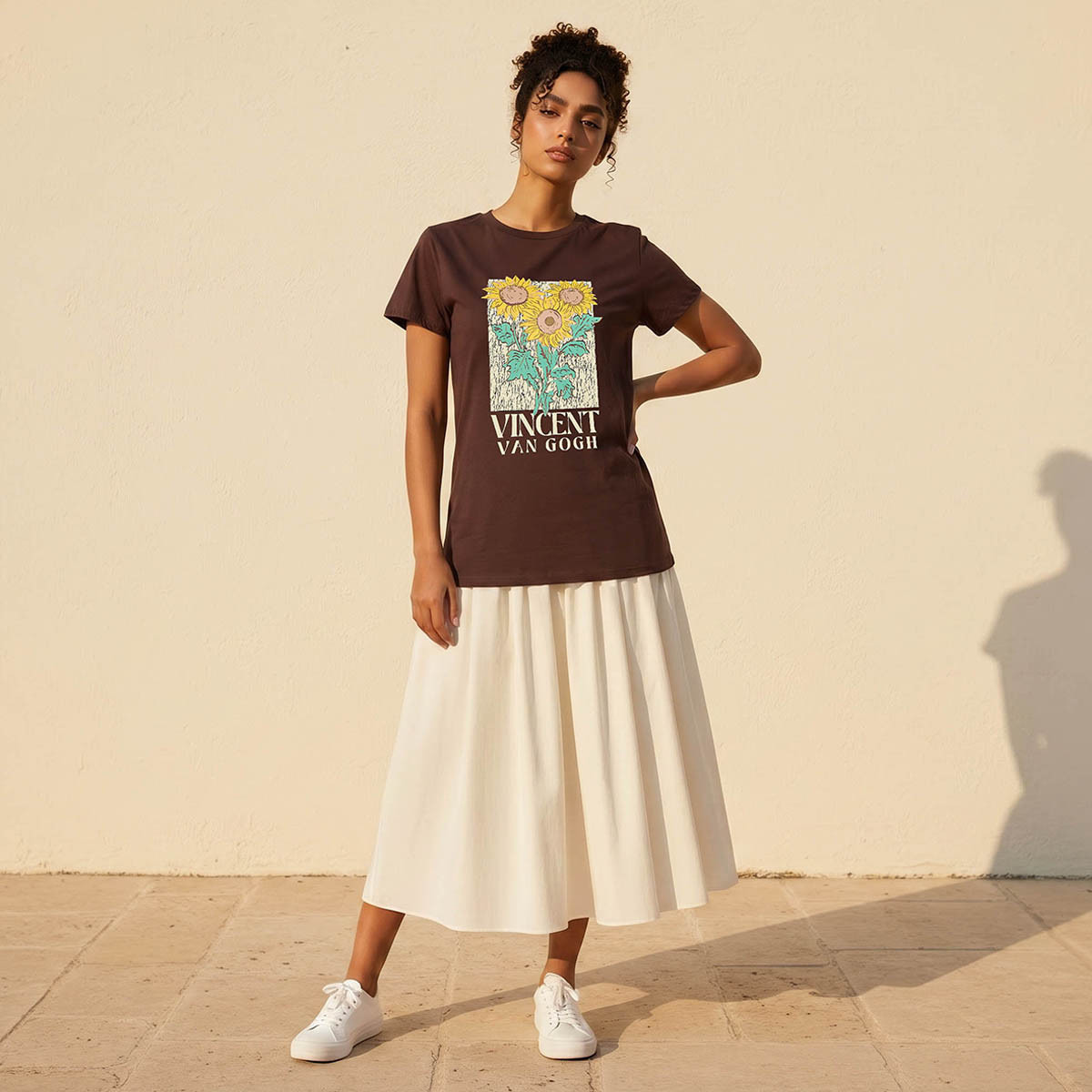 Vincent Van Gogh Cotton T-shirt-women-clothing-tshirts-image-3