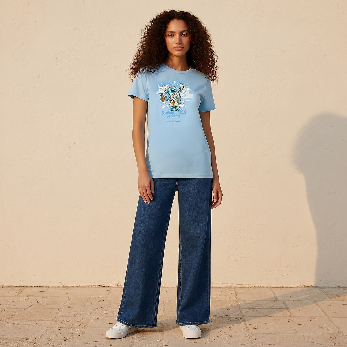 Stitch Regular Fit Cotton T-shirt-women-clothing-tshirts-image-3
