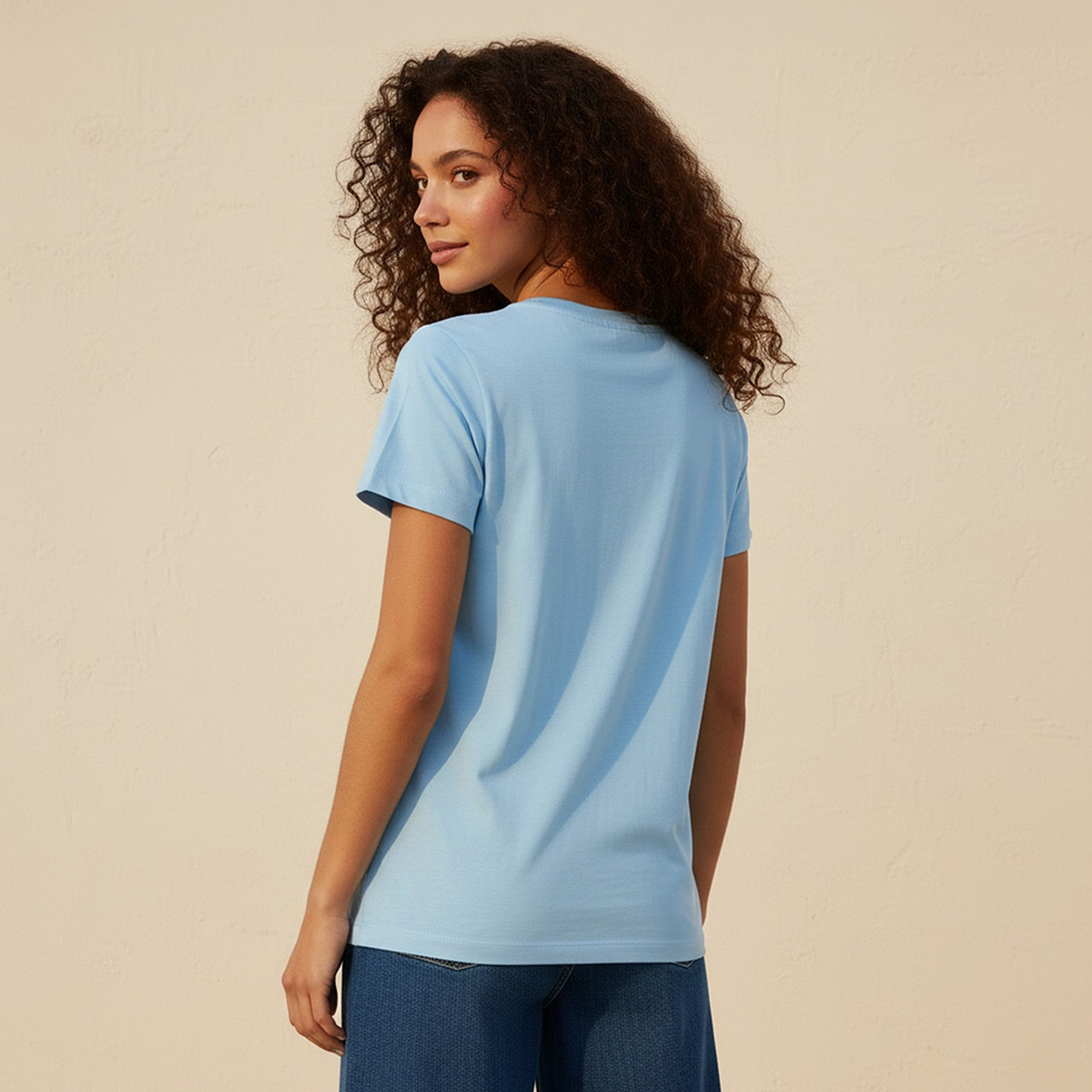 Stitch Regular Fit Cotton T-shirt-women-clothing-tshirts-image-4