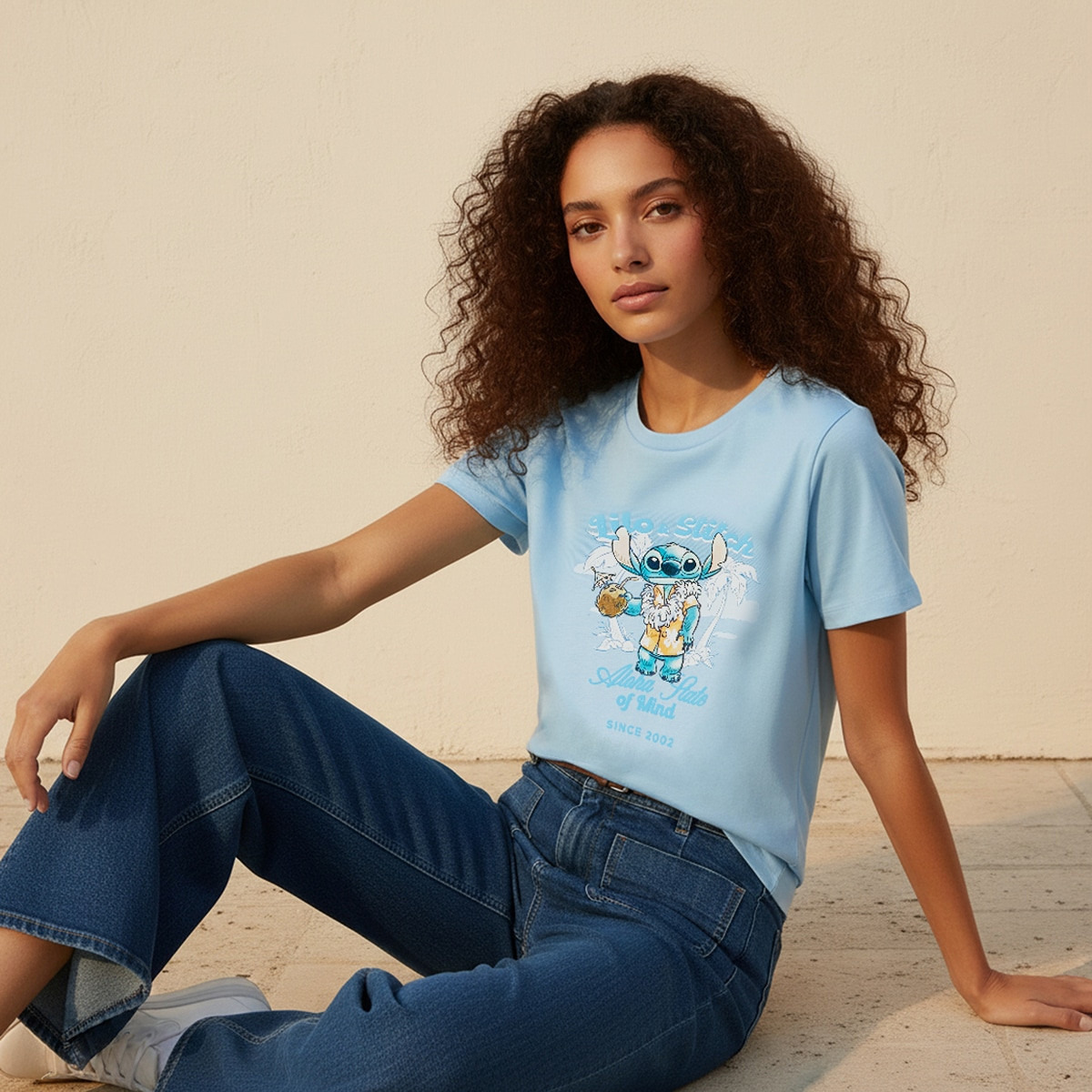 Stitch Regular Fit Cotton T-shirt-women-clothing-tshirts-image-5