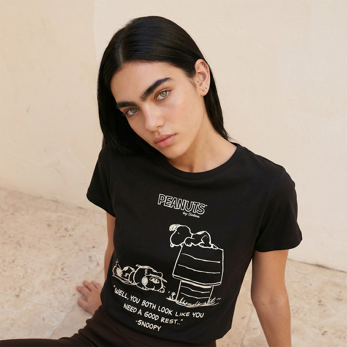 Peanuts Cotton T-shirt-women-clothing-tshirts-image-5