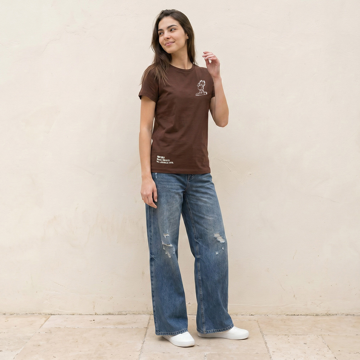 Garfield Cotton T-shirt-women-clothing-tshirts-image-3