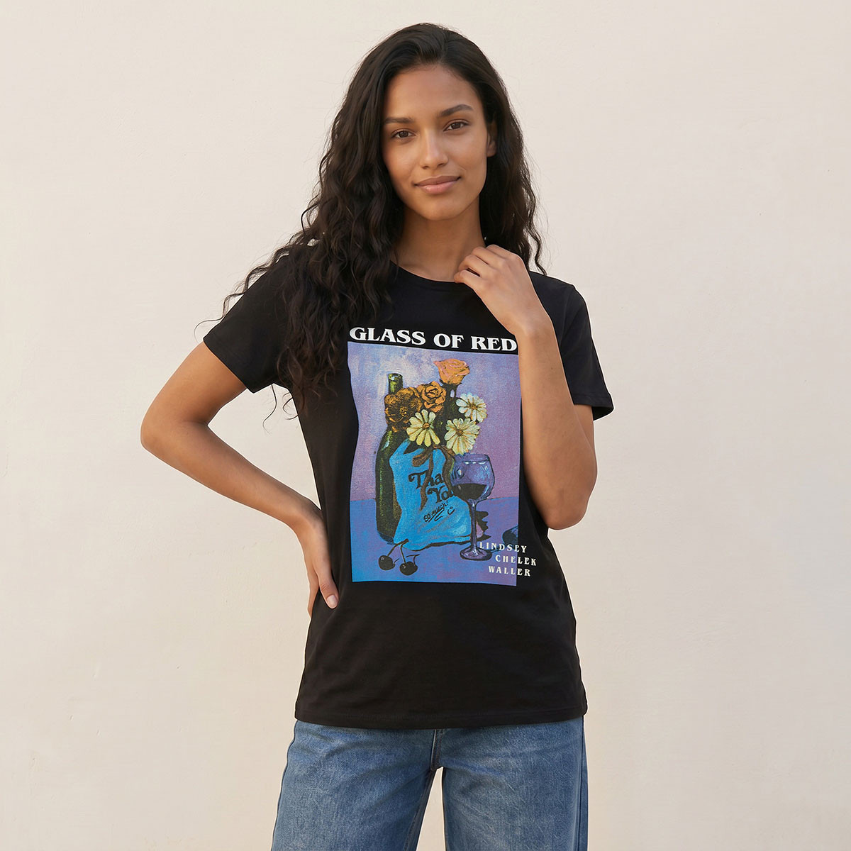 تيشيرت قطن ليندسي شيريك والر-women-clothing-tshirts-image-1