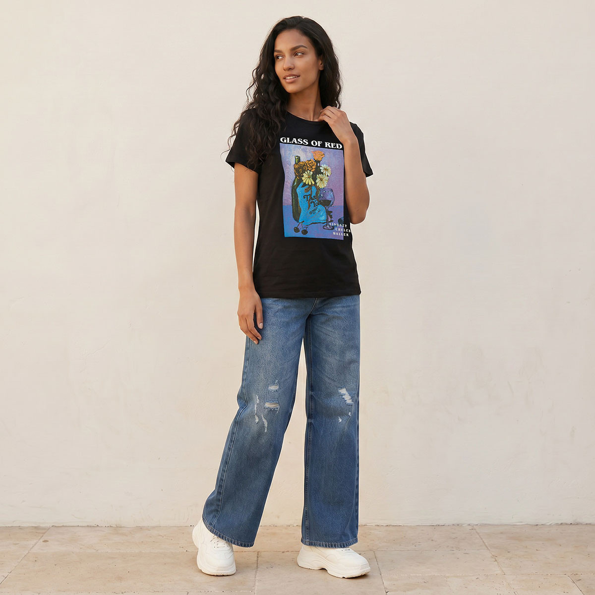 تيشيرت قطن ليندسي شيريك والر-women-clothing-tshirts-image-5