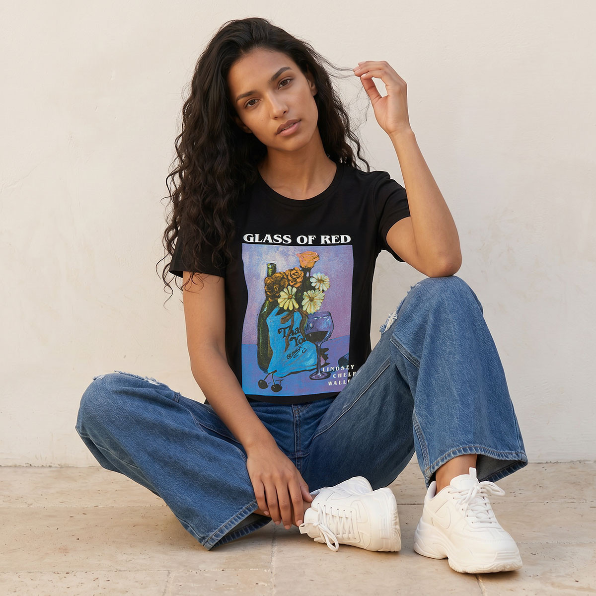 تيشيرت قطن ليندسي شيريك والر-women-clothing-tshirts-image-6
