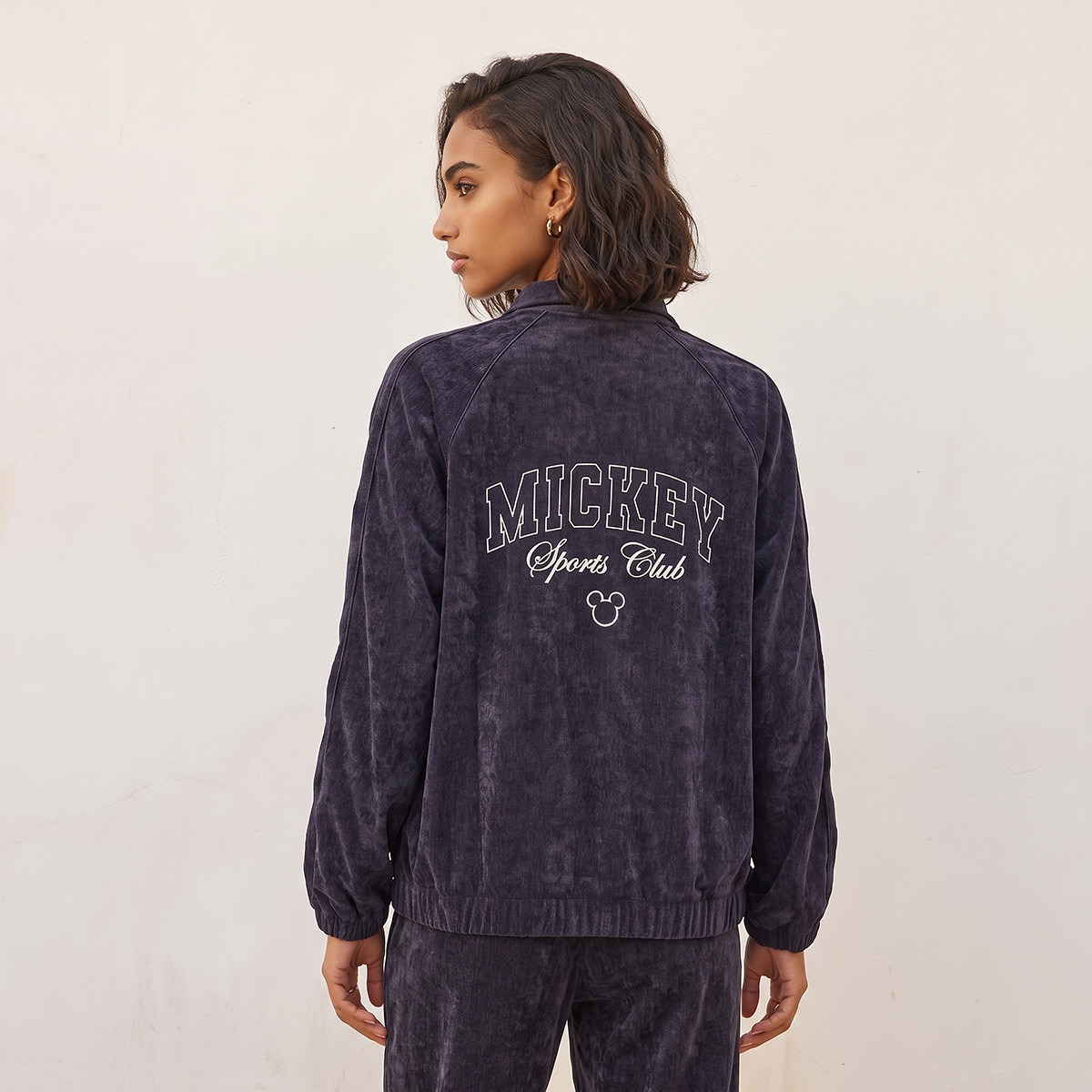 Mickey Mouse Bomber Jacket with Zip Closure-women-winterwear-coatsandjackets-jackets-image-4