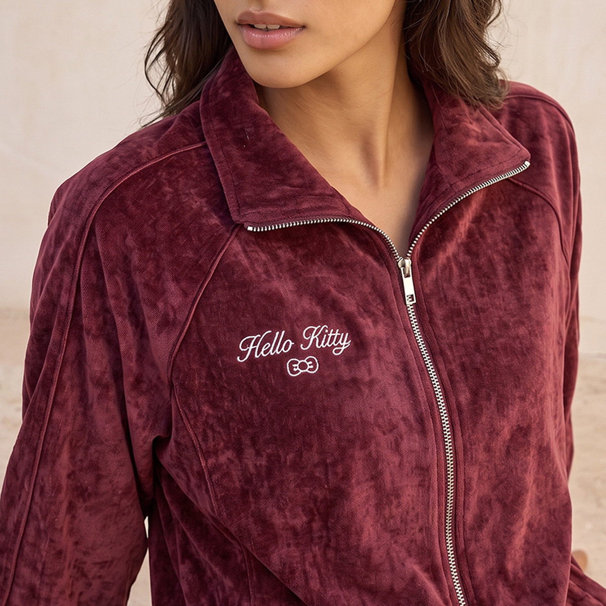 Hello Kitty Bomber Jacket with Zip Closure-women-winterwear-coatsandjackets-jackets-image-5