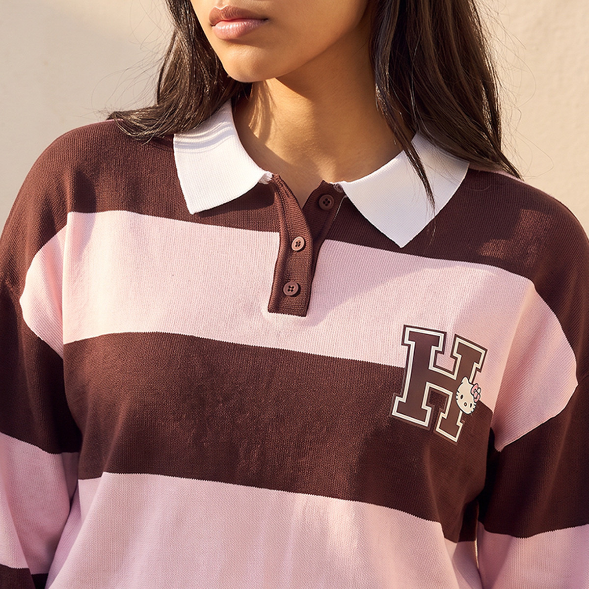 Hello Kitty Sweater with Button Placket-women-clothing-hoodiesandsweatshirts-sweatshirts-image-5